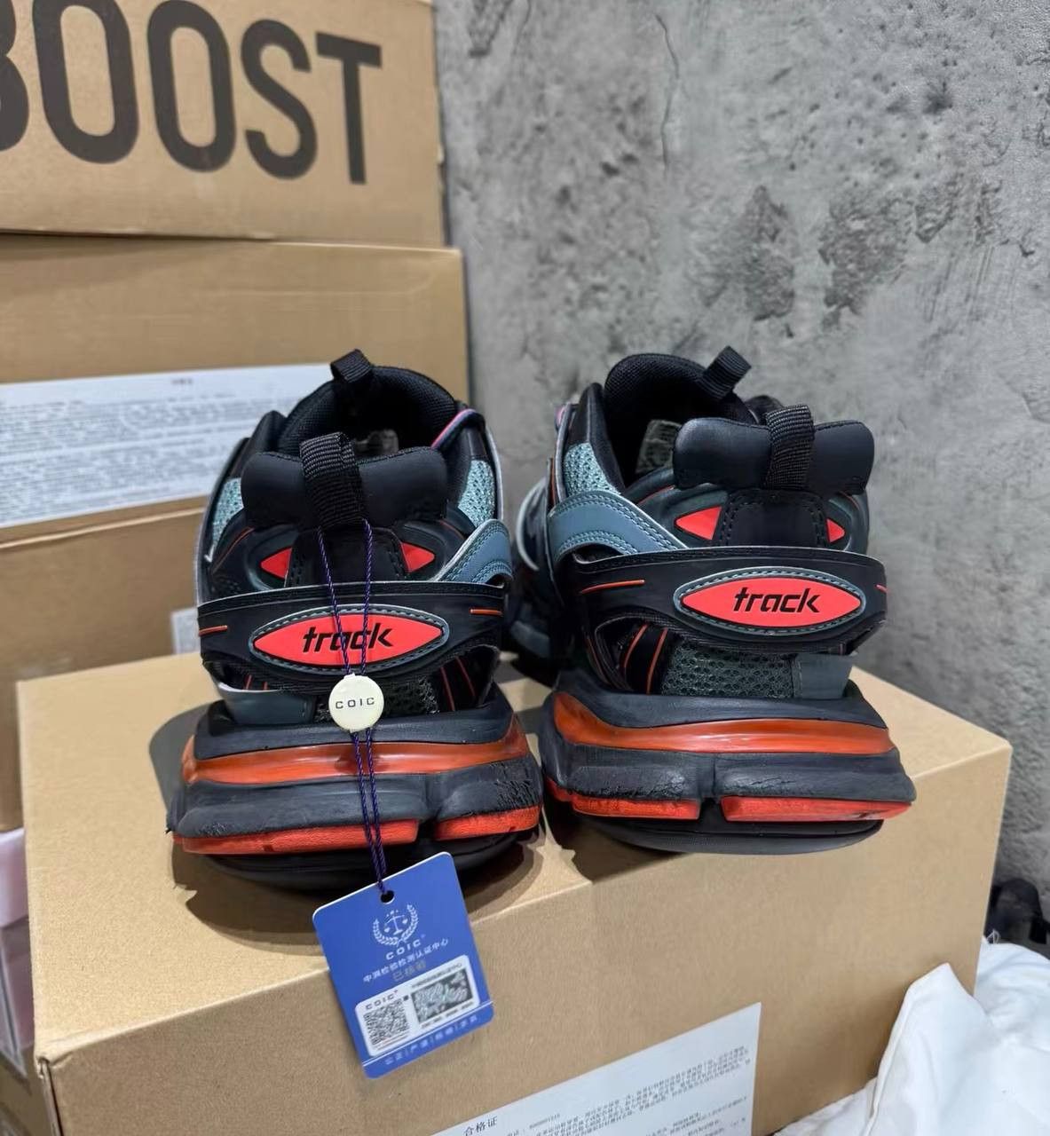 Balenciaga Balenciaga Track Chunky sneakers, gray-orange Size US 10 / EU 43 - 4 Thumbnail