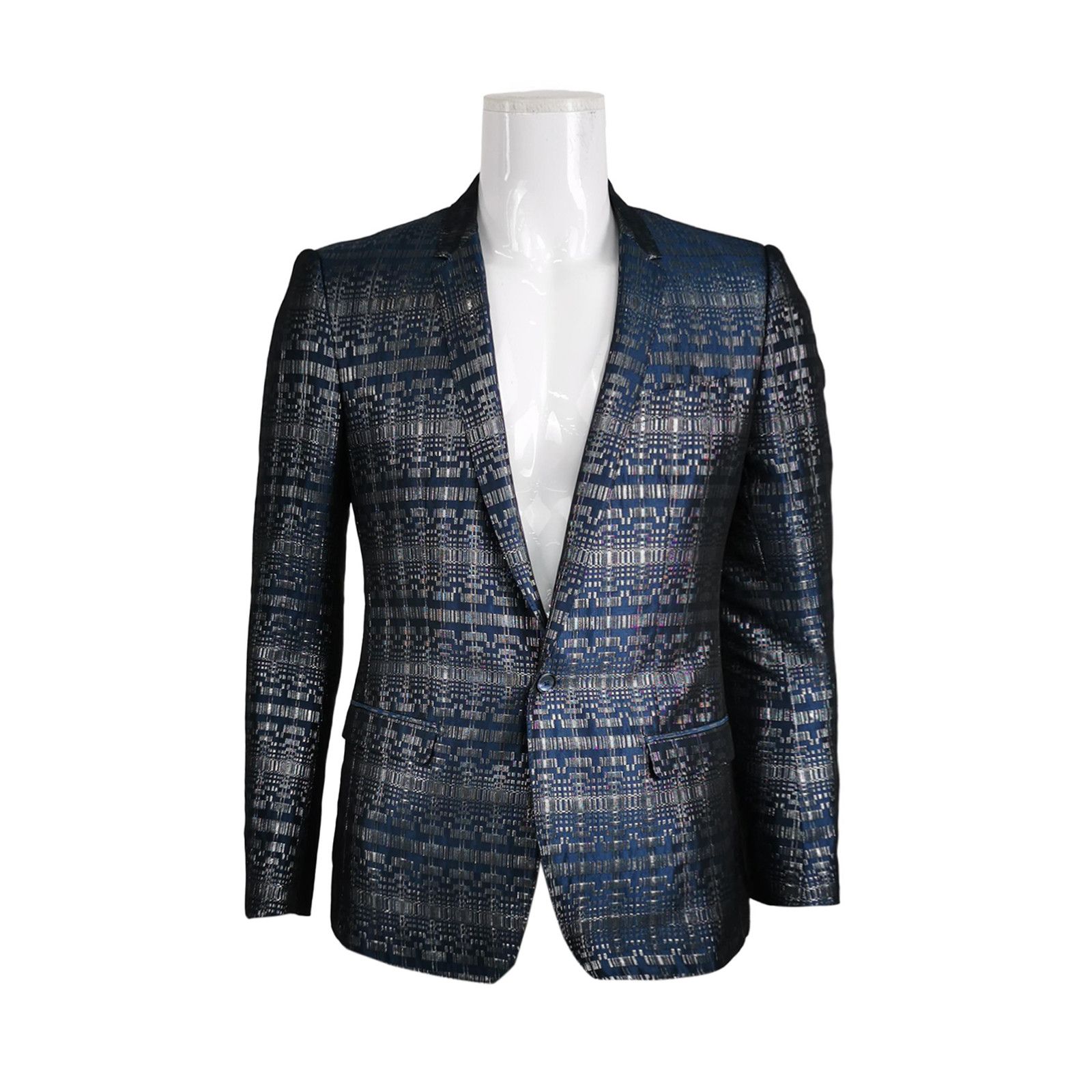 Dolce & Gabbana Dolce & Gabbana Metallic Check Blazer US S Size 36R - 1 Thumbnail