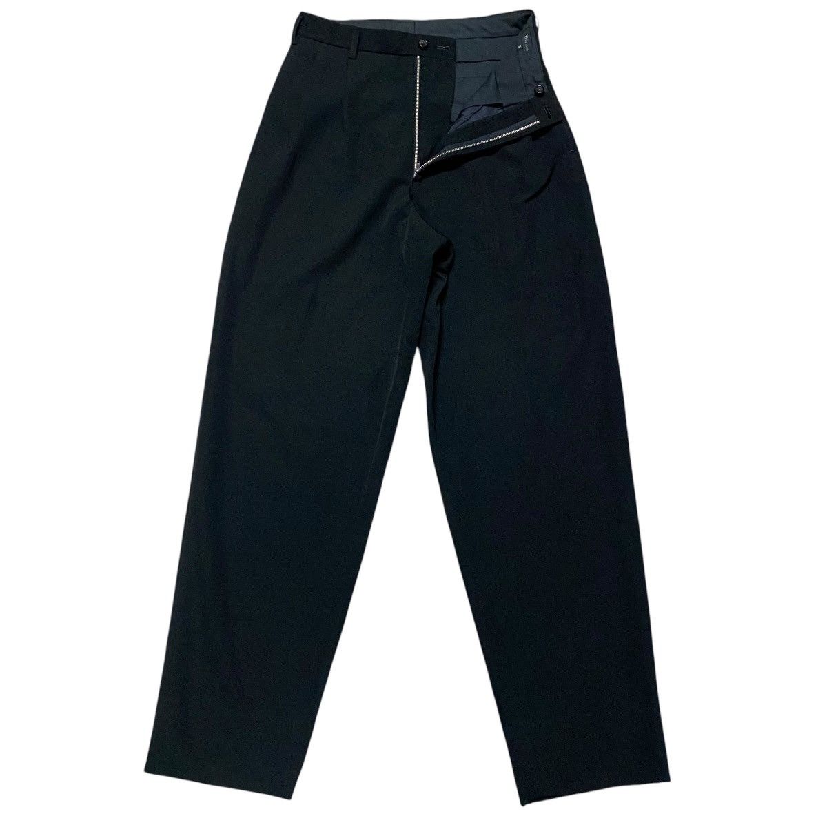 Yohji Yamamoto SS2001 Ys For Men Black Wool Rayon Baggy Pants Size US 28 / EU 44 - 4 Thumbnail