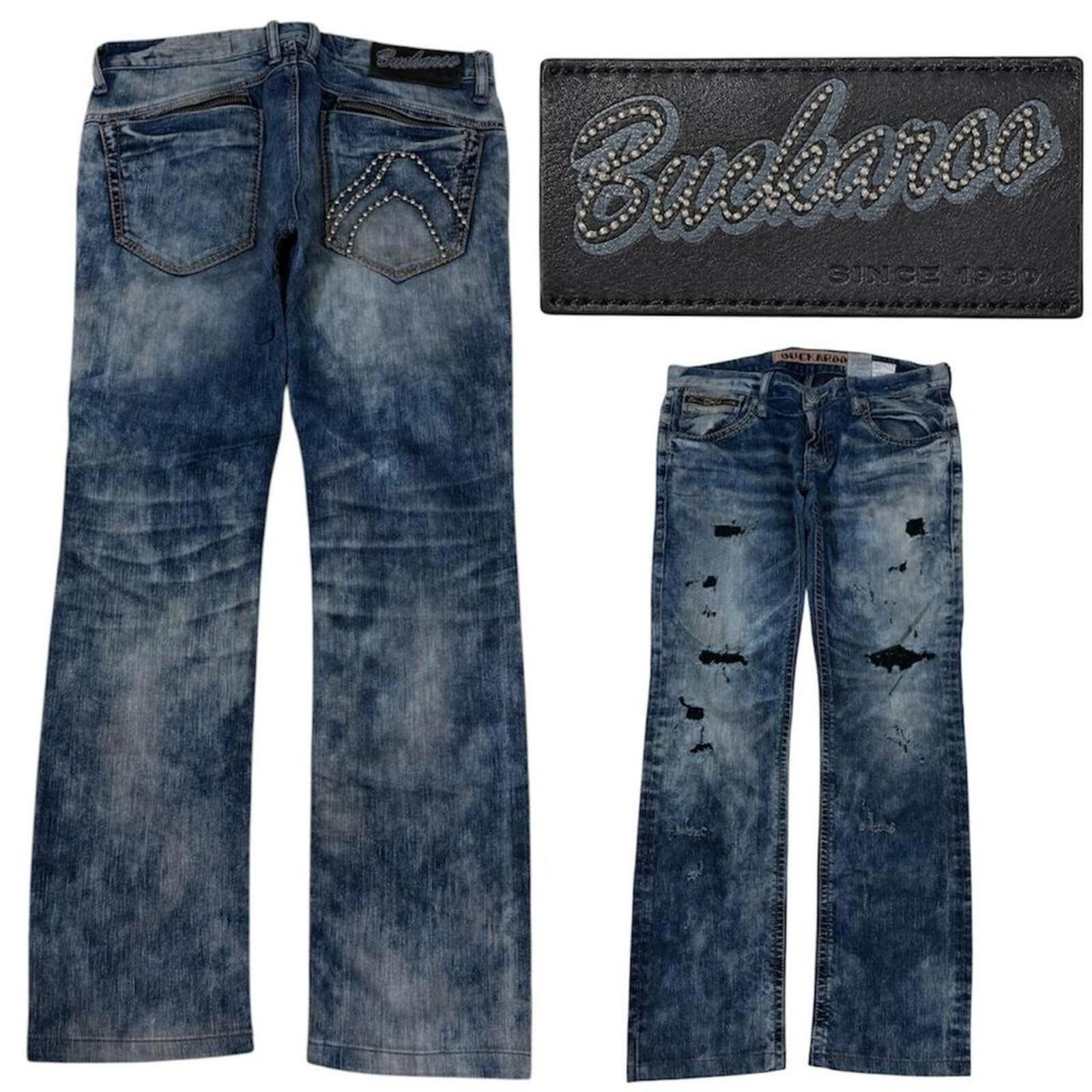 True Religion Buckaroo vintage stud work detail dark wash article Size 34" / US 12 / IT 48 - 1 Thumbnail