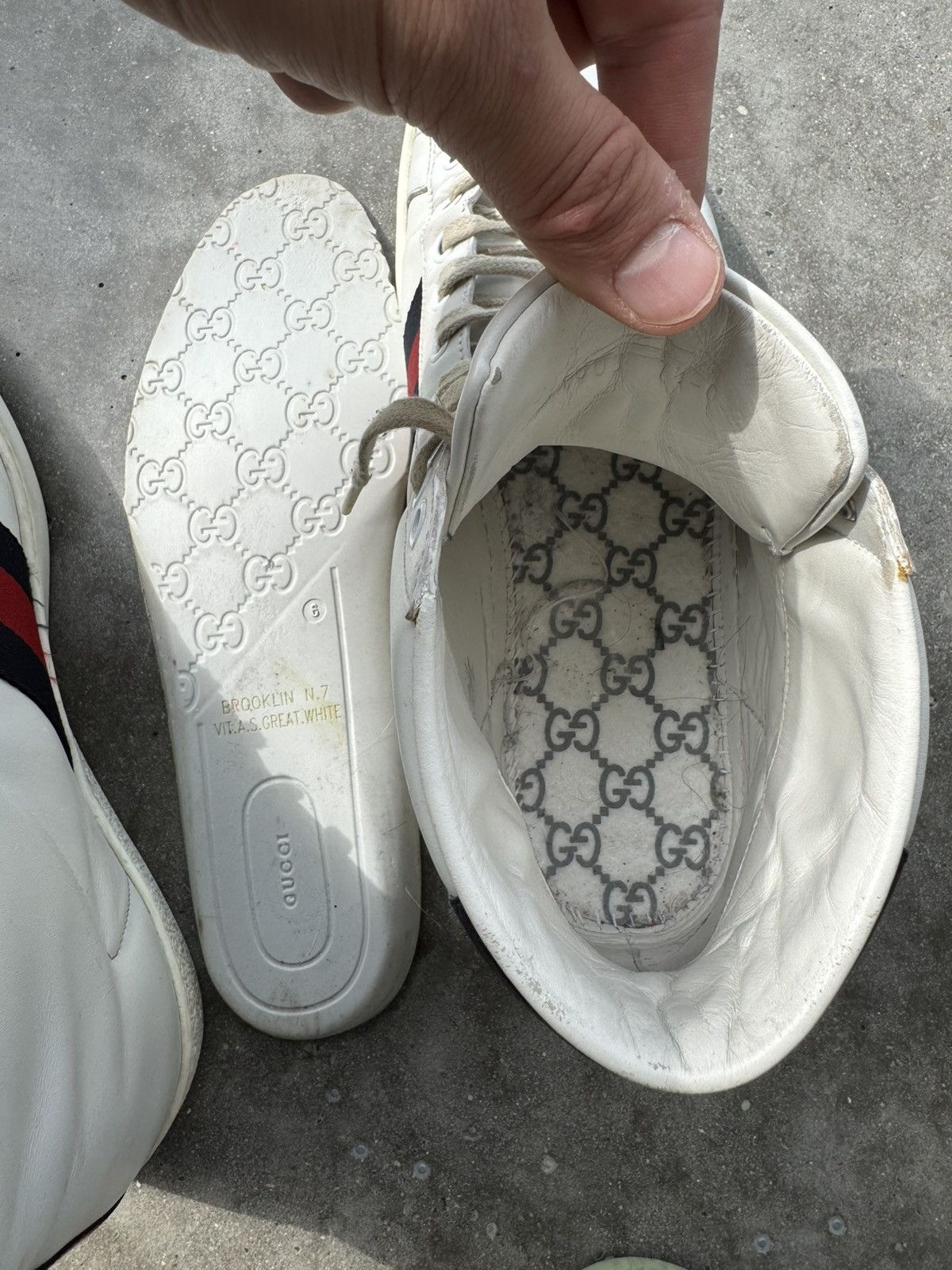 Gucci Gucci ace hi-top leather sneakers Size US 8.5 / EU 41-42 - 8 Thumbnail