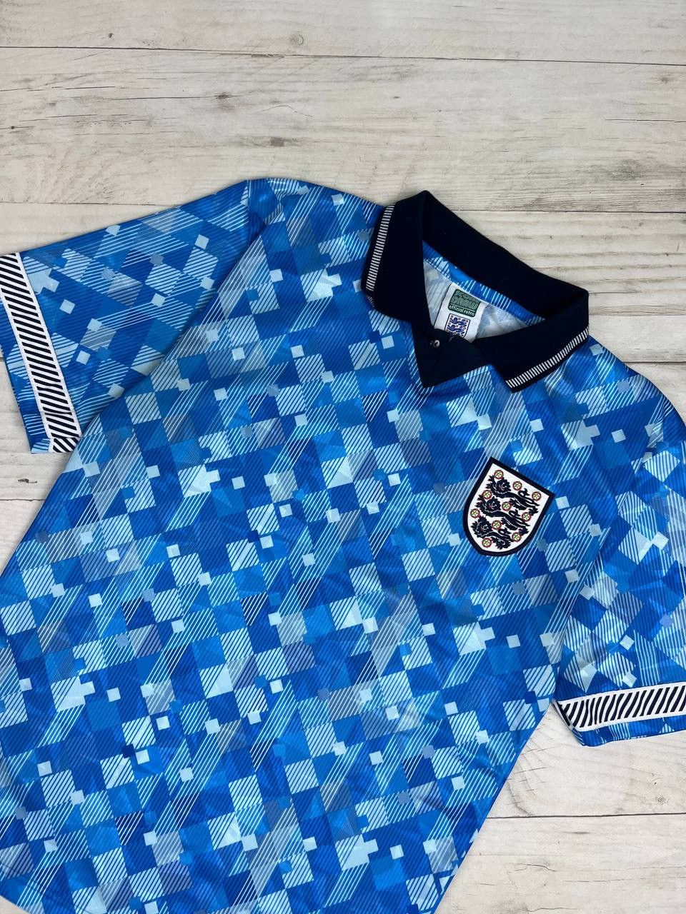 Other Score Draw England 1990 1992 Retro Third Shirt Soccer Jersey Size US S / EU 44-46 / 1 - 2 Thumbnail