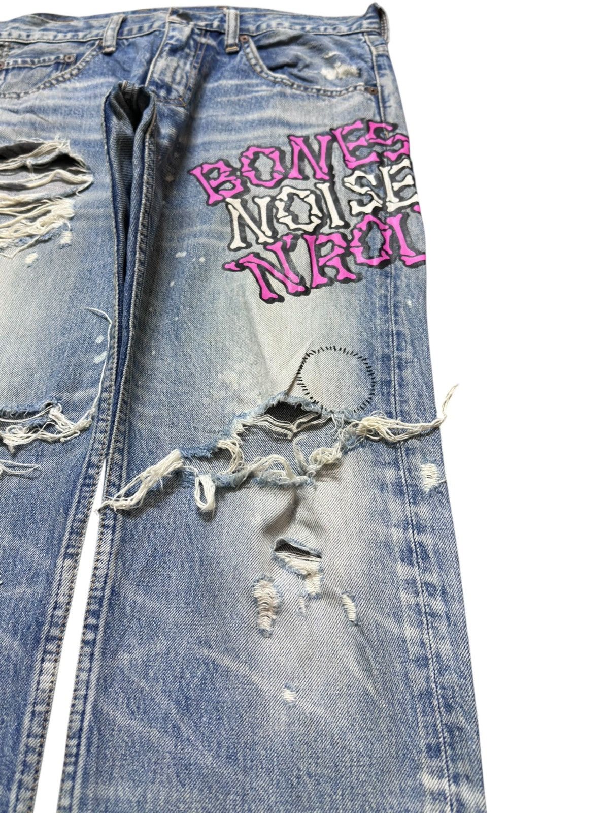 Hysteric Glamour Vintage RNA.Inc Ripped Printed Distressed Denim Size US 32 / EU 48 - 4 Thumbnail