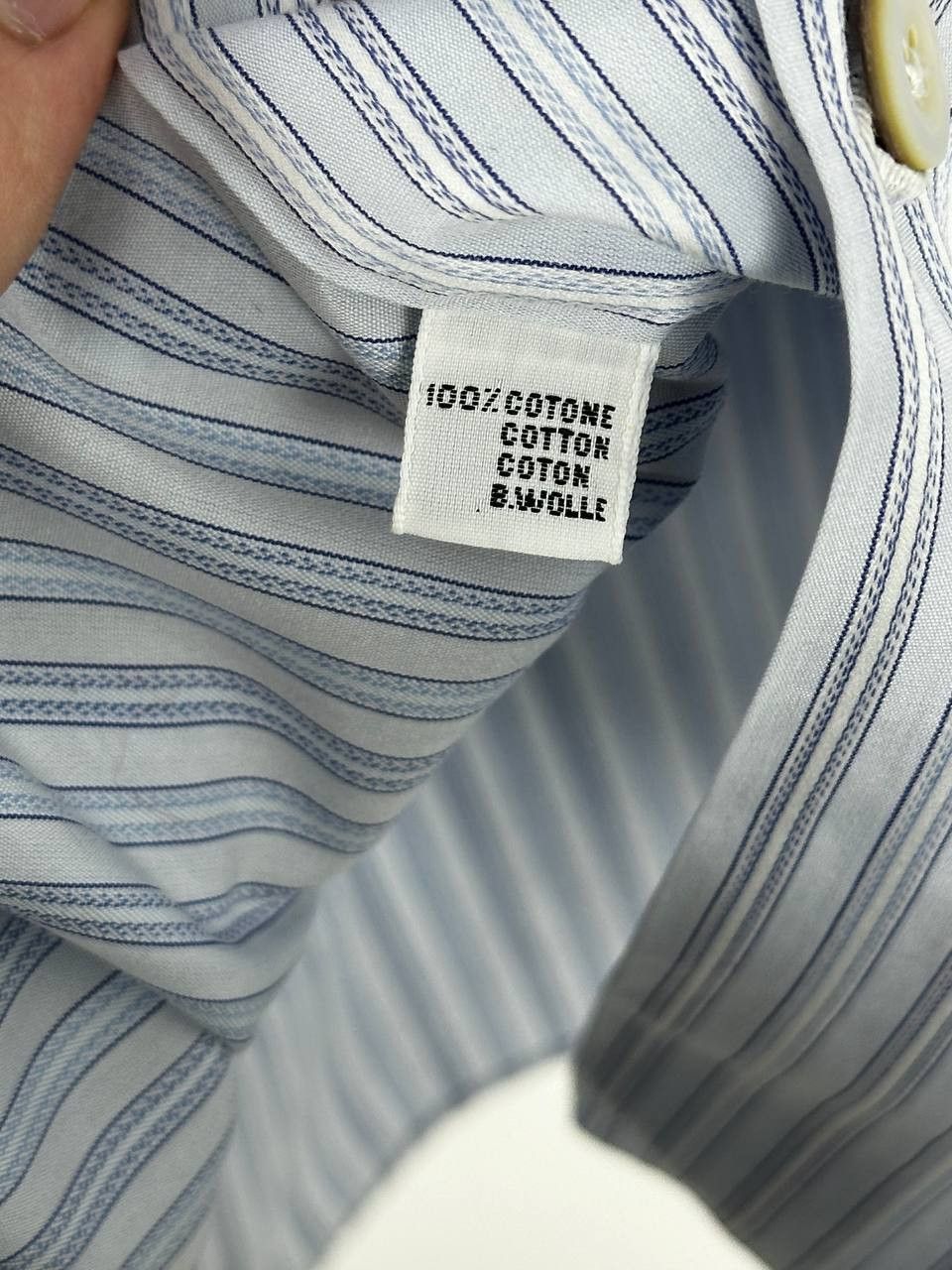 Kiton Kiton Napoli Button Up Shirt Blue Striped Long Sleeve Size US L / EU 52-54 / 3 - 8 Thumbnail