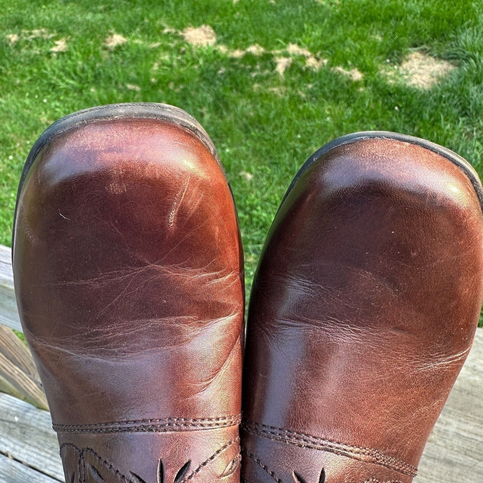 Clarks Clarks Bendables Wedge Clogs Brown Leather Womens Size 7.5 M Size US 7.5 / IT 37.5 - 8 Thumbnail