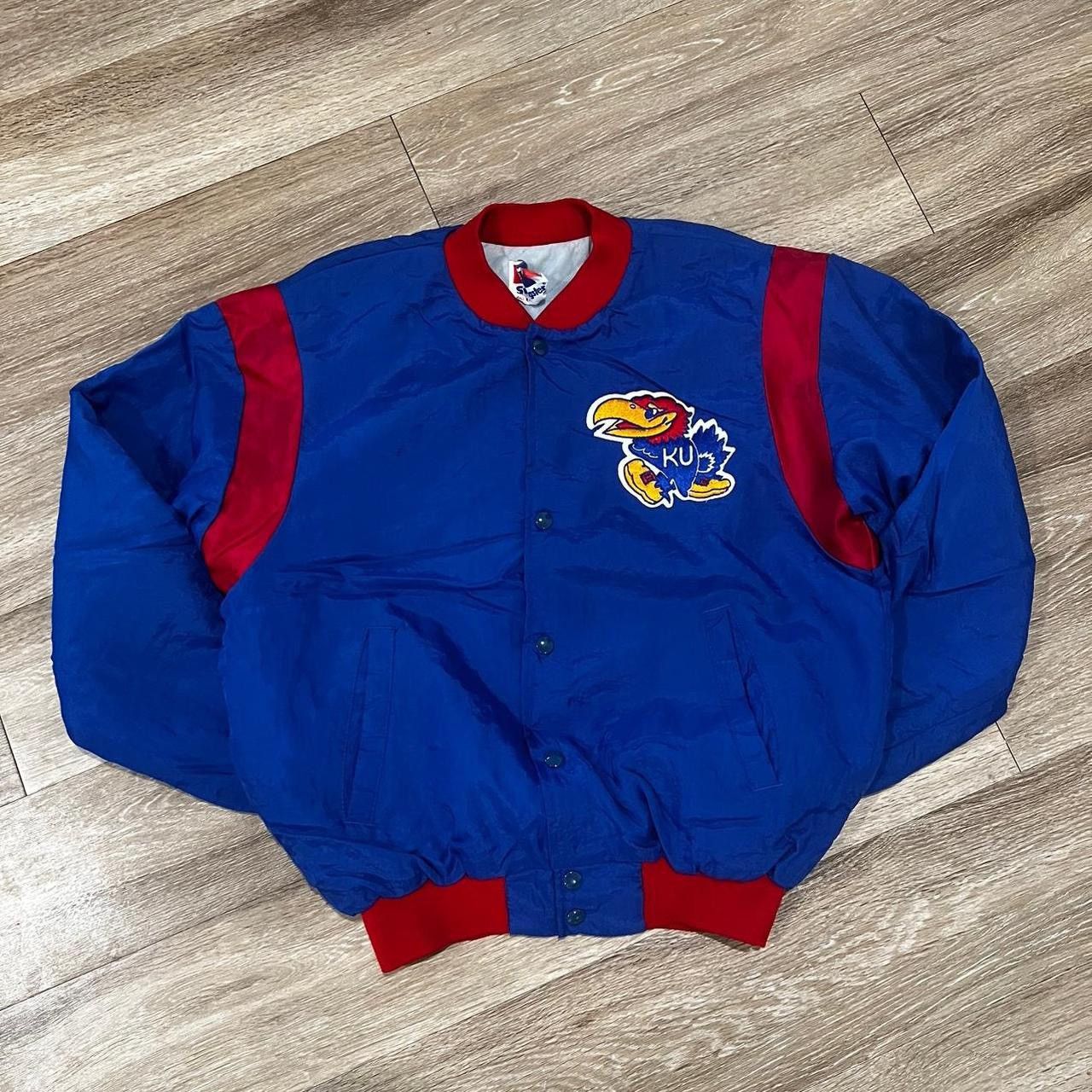 Swingster Vintage 90’s KU Jayhawks Swingster Bomber Jacket Size US M / EU 48-50 / 2 - 1 Thumbnail