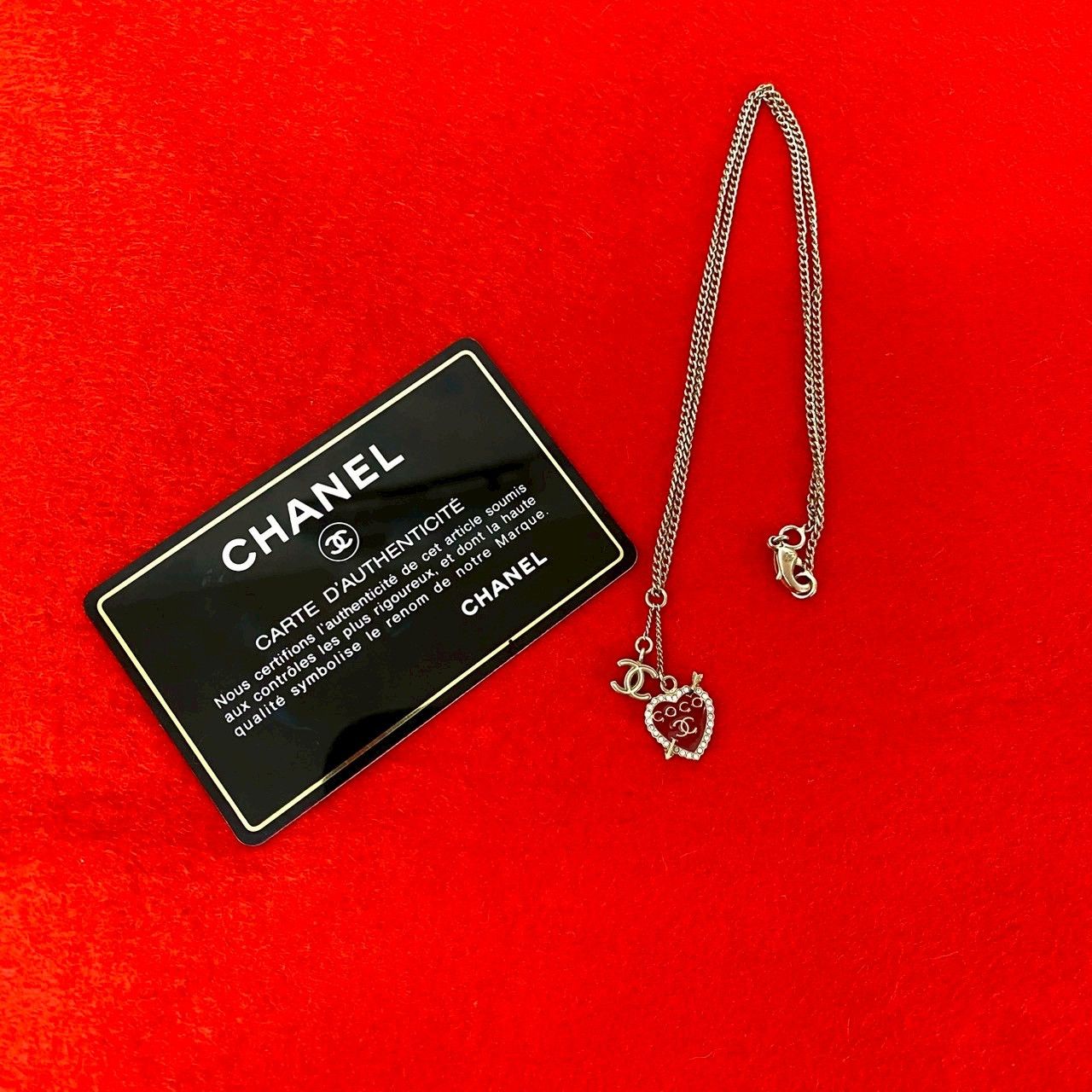 Chanel Chanel Chanel Coco Mark Heart Motif Necklace Metal Necklace DUTY FREE for USA Size ONE SIZE - 1 Thumbnail