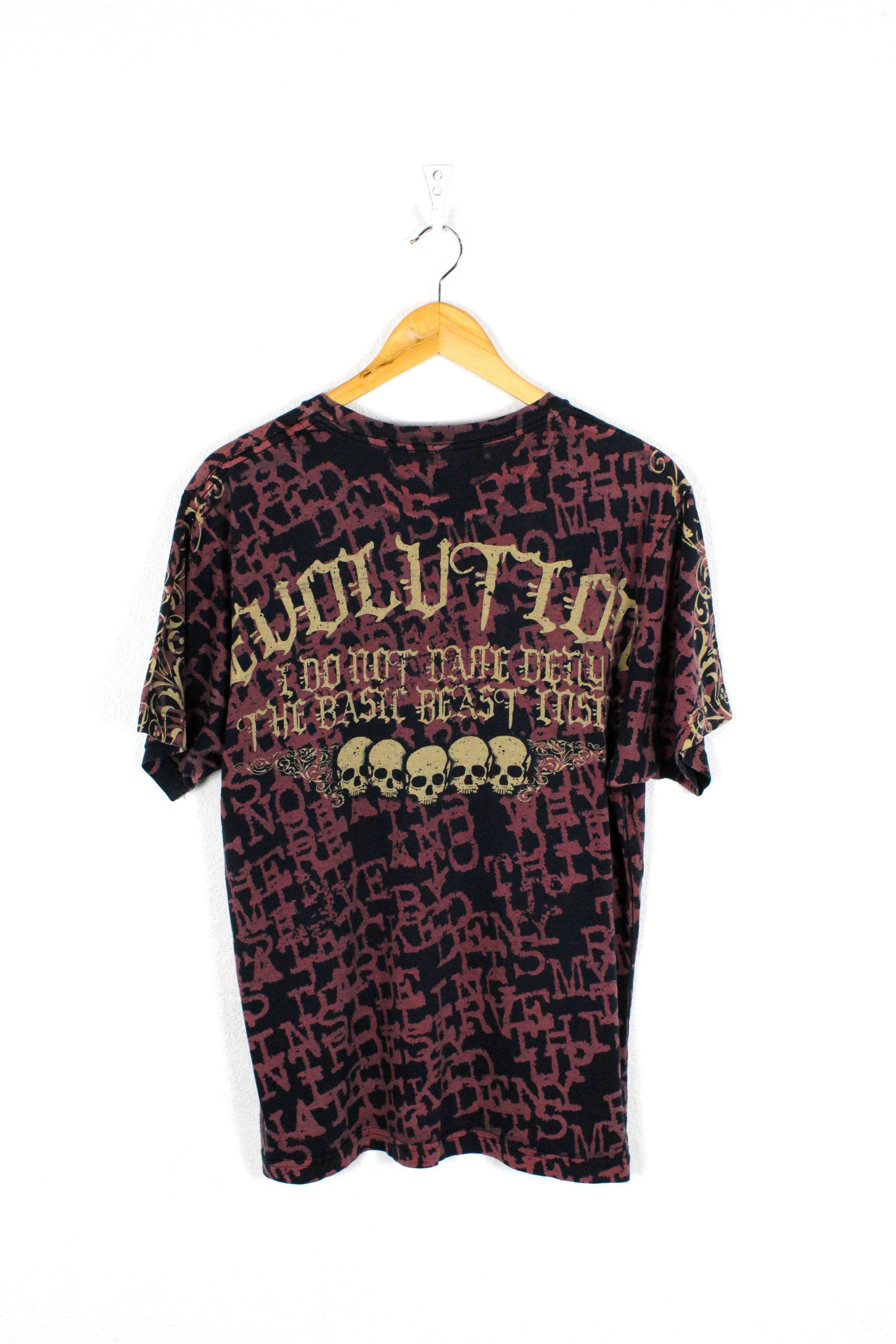 Band Tees KORN Revolution All Over Print Crazy Skull T-shirt Tee Y2K Size US L / EU 52-54 / 3 - 4 Thumbnail