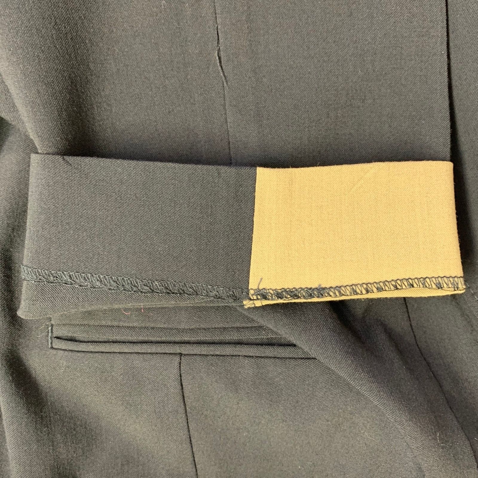 3.1 Phillip Lim 3.1 PHILLIP LIM Navy Twill Viscose Contrast Trim Dress Pants Size 34R - 10 Thumbnail