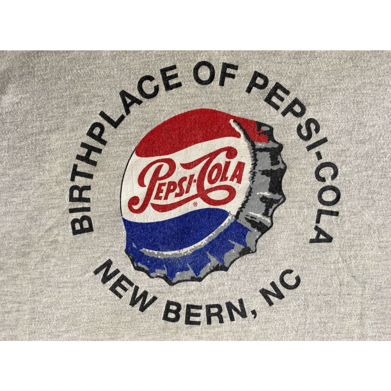 Hanes VINTAGE Hanes Beefy-T T-Shirt Adult 2XL Gray Men 90s Classic Grunge Pepsi Cola Birthplace New Bern NC Size US XXL / EU 58 / 5 - 3 Thumbnail