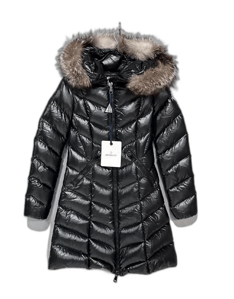 Moncler Moncler Long Coat with Fur Collar Size XS / US 0-2 / IT 36-38 - 1 Thumbnail