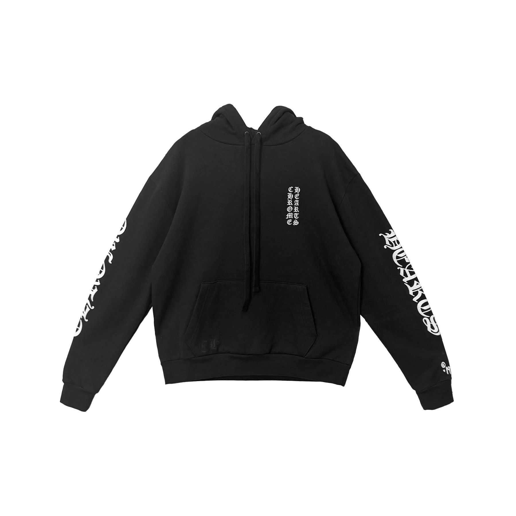 Chrome Hearts Chrome Hearts 1988 Vertical Logo Black Pullover Hoodie Size S / US 4 / IT 40 - 1 Thumbnail