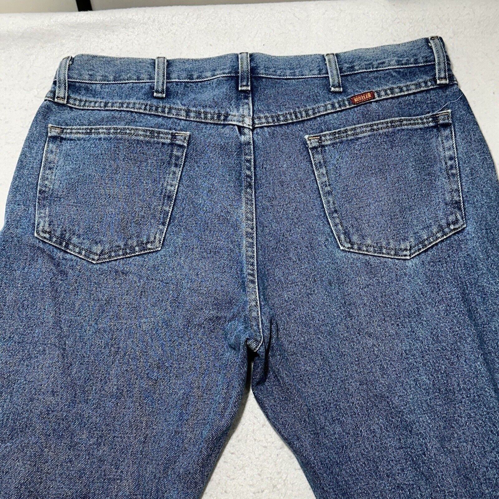 Wrangler Vintage Wrangler Rustler 38x29 Straight Leg Denim Blue Jeans Size US 38 / EU 54 - 9 Thumbnail