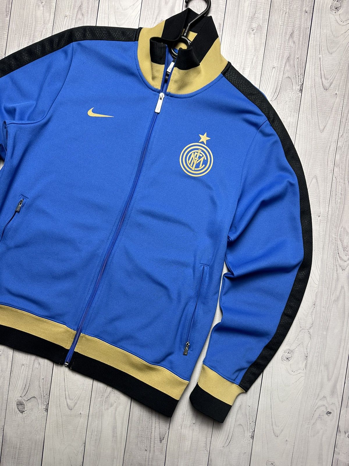 Nike × Vintage Vintage Nike Inter Milan track jacket blue rare. Size US L / EU 52-54 / 3 - 4 Thumbnail