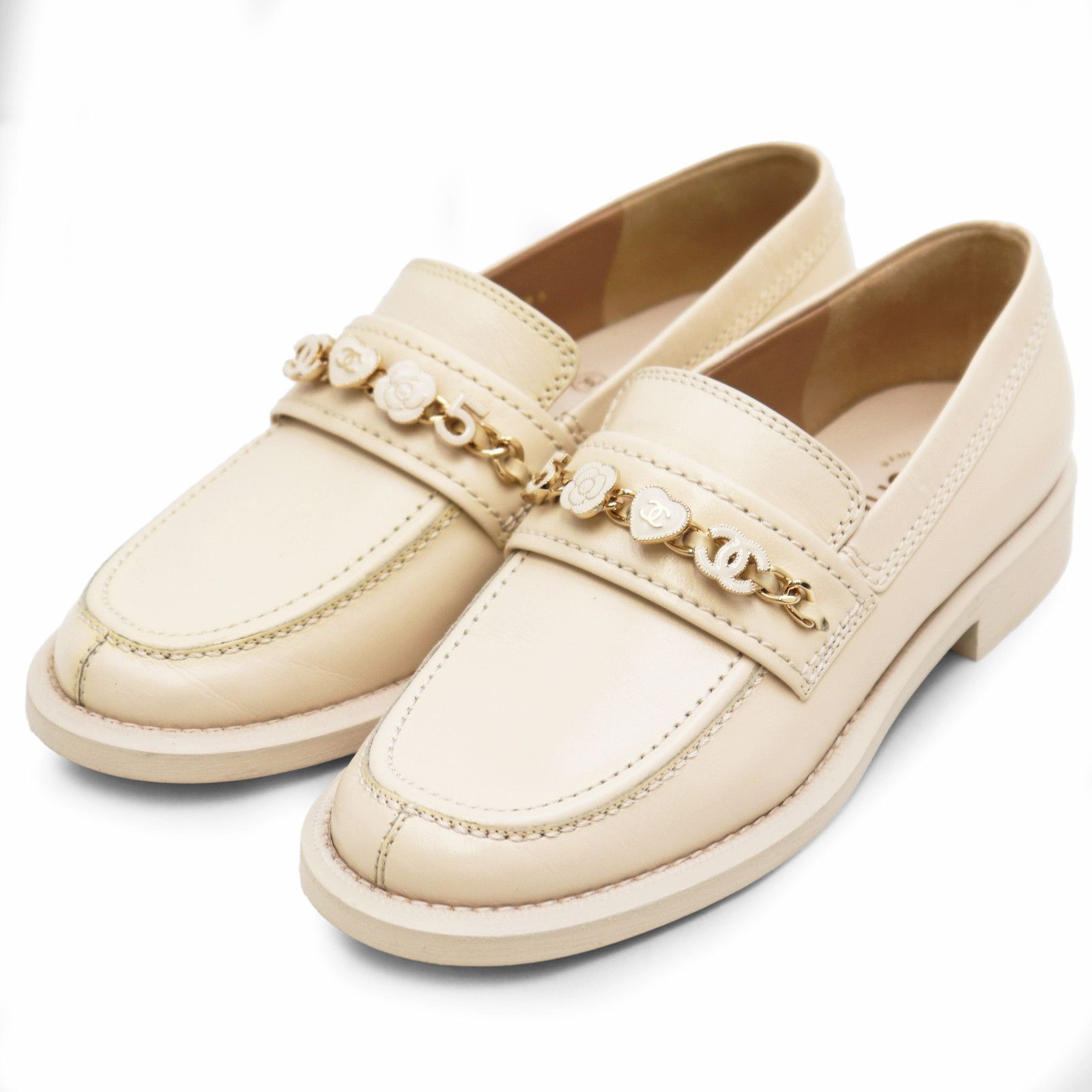 Chanel Chanel Chanel Charm Leather Loafers Leather Shoes G45785 DUTY FREE for USA Size ONE SIZE - 1 Thumbnail