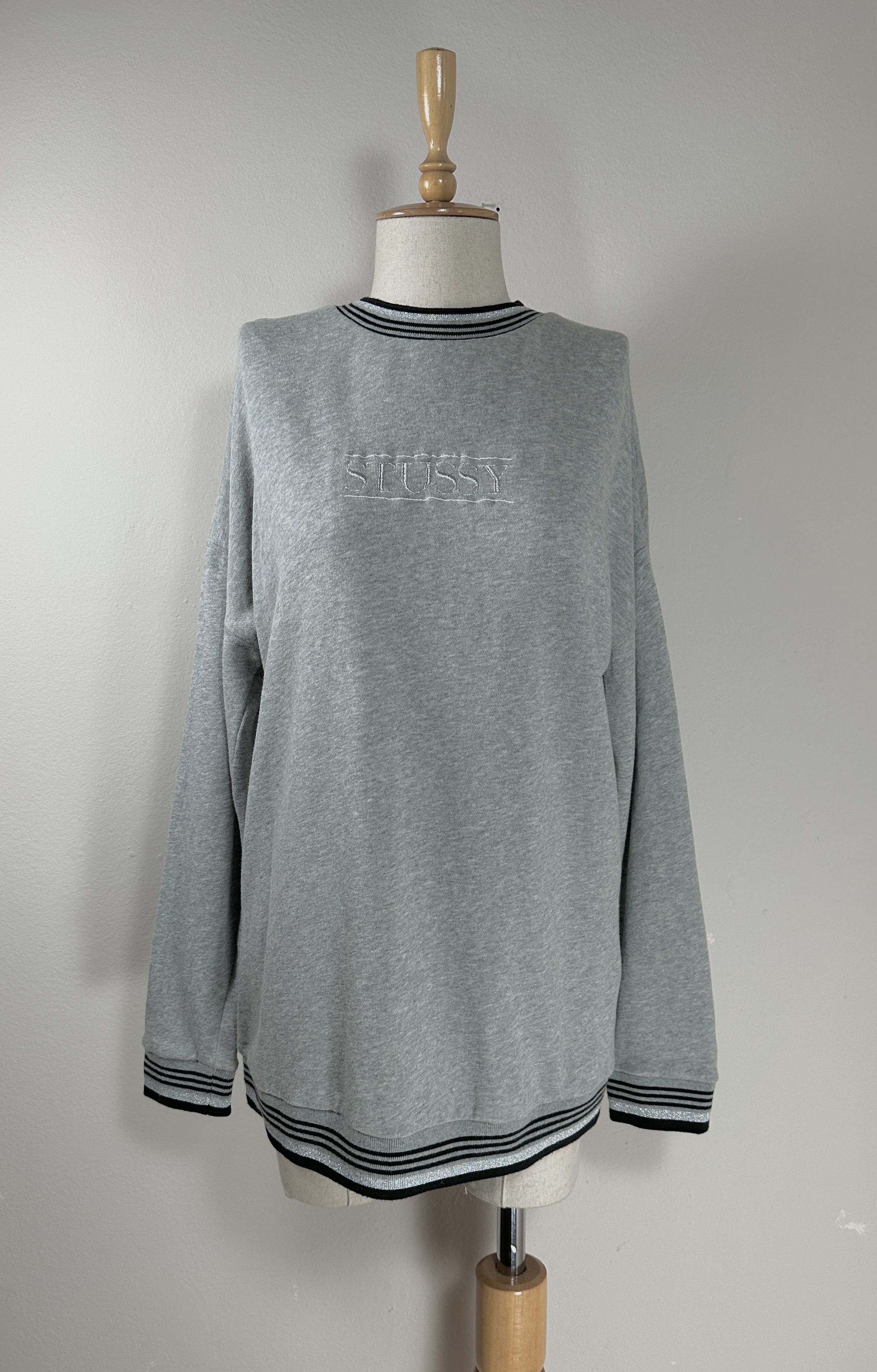 image of Stussy Grey Sweatshirt, Women's (Size XL)