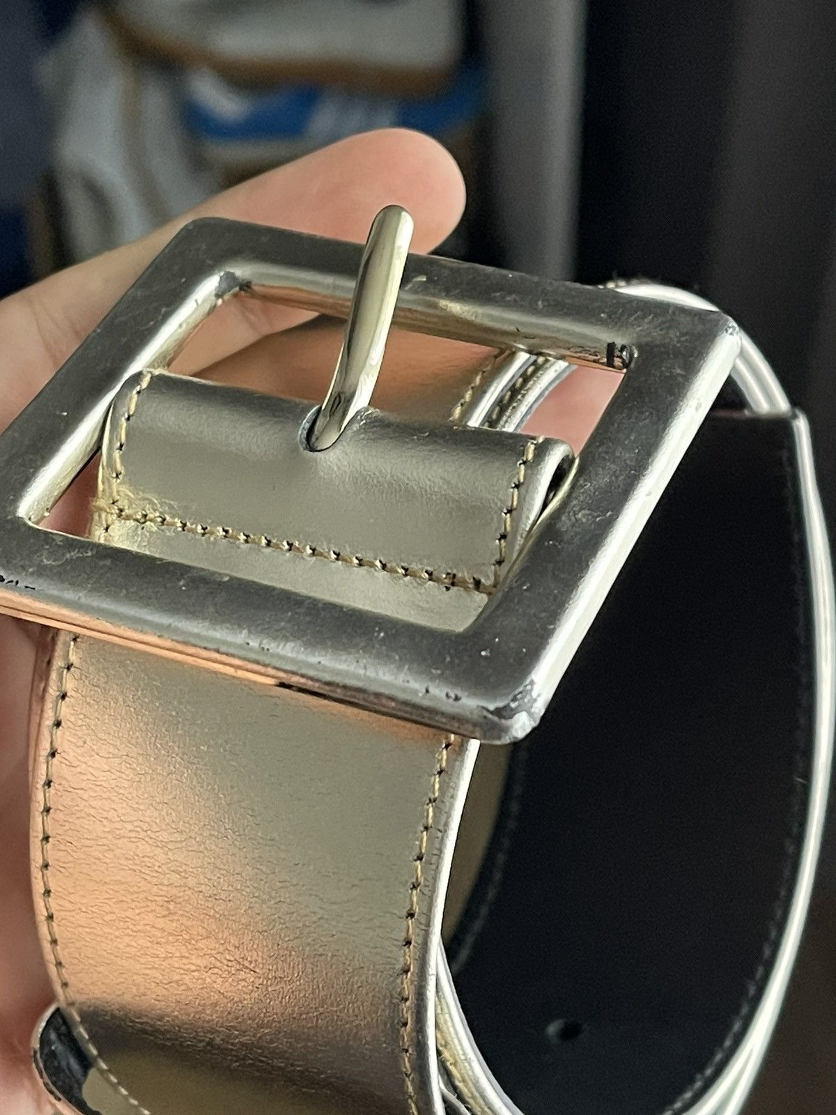 Yves Saint Laurent Yves Saint Laurent Rive Gauche Vintage Leather Belt Italy Size ONE SIZE - 5 Thumbnail