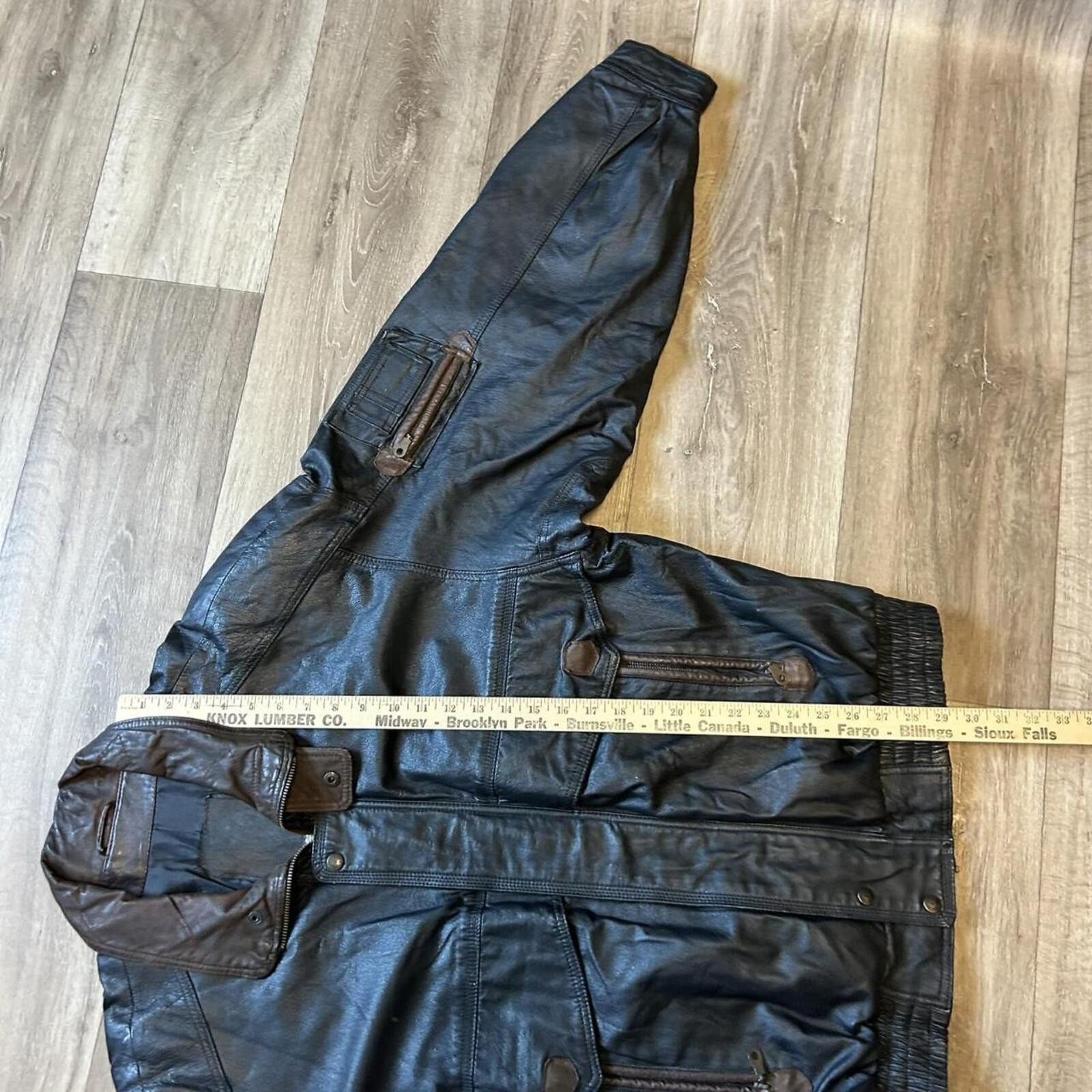 Other Men's Black Genuine Leather Jacket XL Size US XL / EU 56 / 4 - 6 Thumbnail