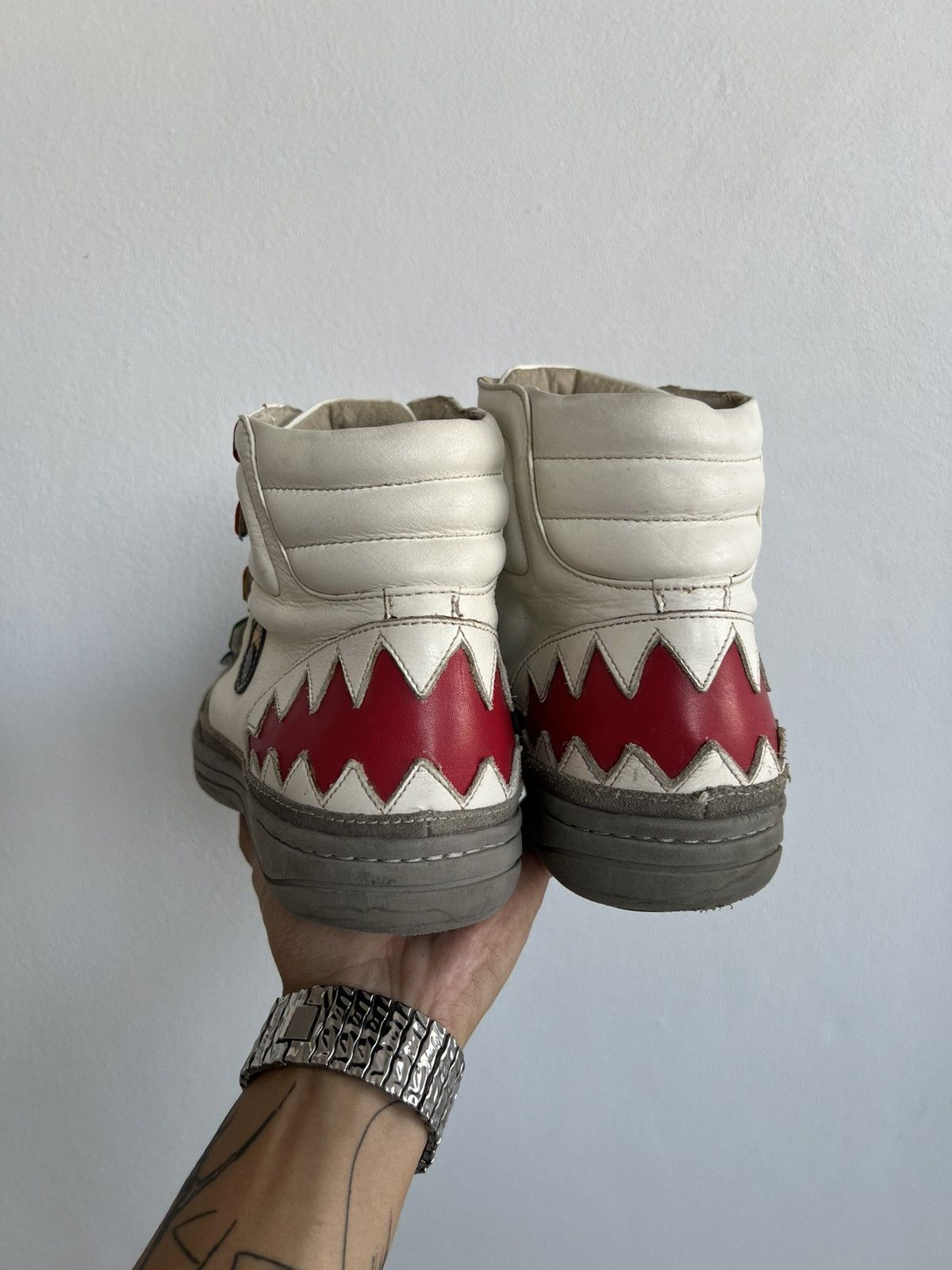 Jean Charles De Castelbajac JCDC VELCO STRAP SHARK HIGH-TOP SNEAKER Size US 10 / EU 43 - 8 Thumbnail