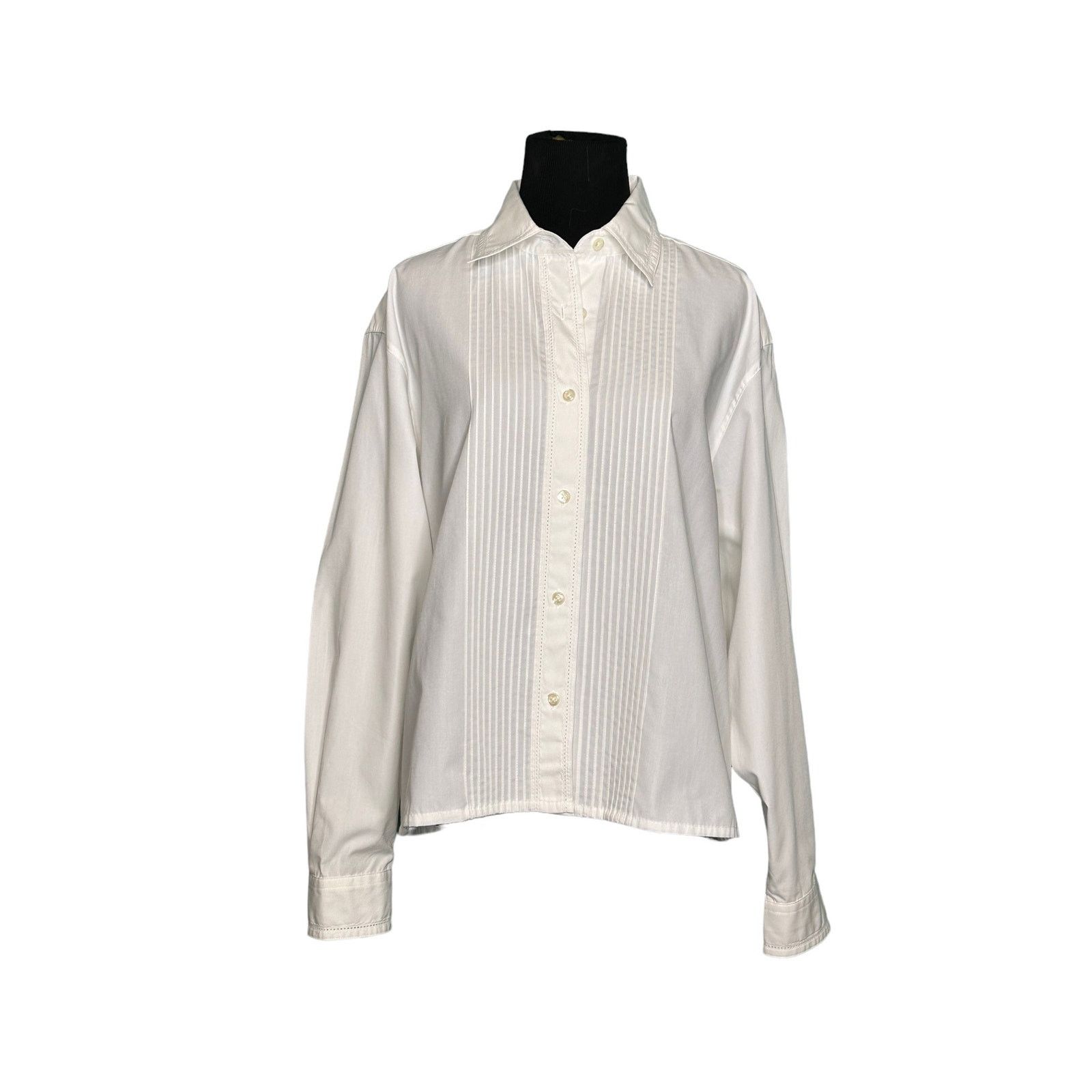 Jos. A. Bank JoS A Banks white button blouse size 14 Size XL / US 12-14 / IT 48-50 - 5 Thumbnail