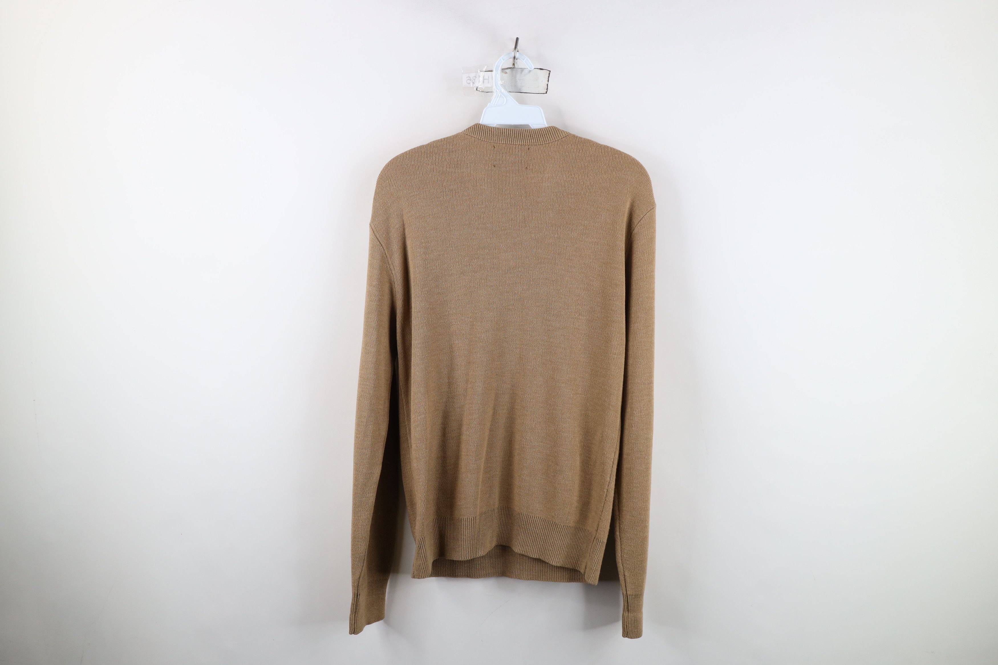 Vintage Vintage 70s Streetwear Blank Knit V-Neck Sweater Beige USA Size US S / EU 44-46 / 1 - 9 Thumbnail
