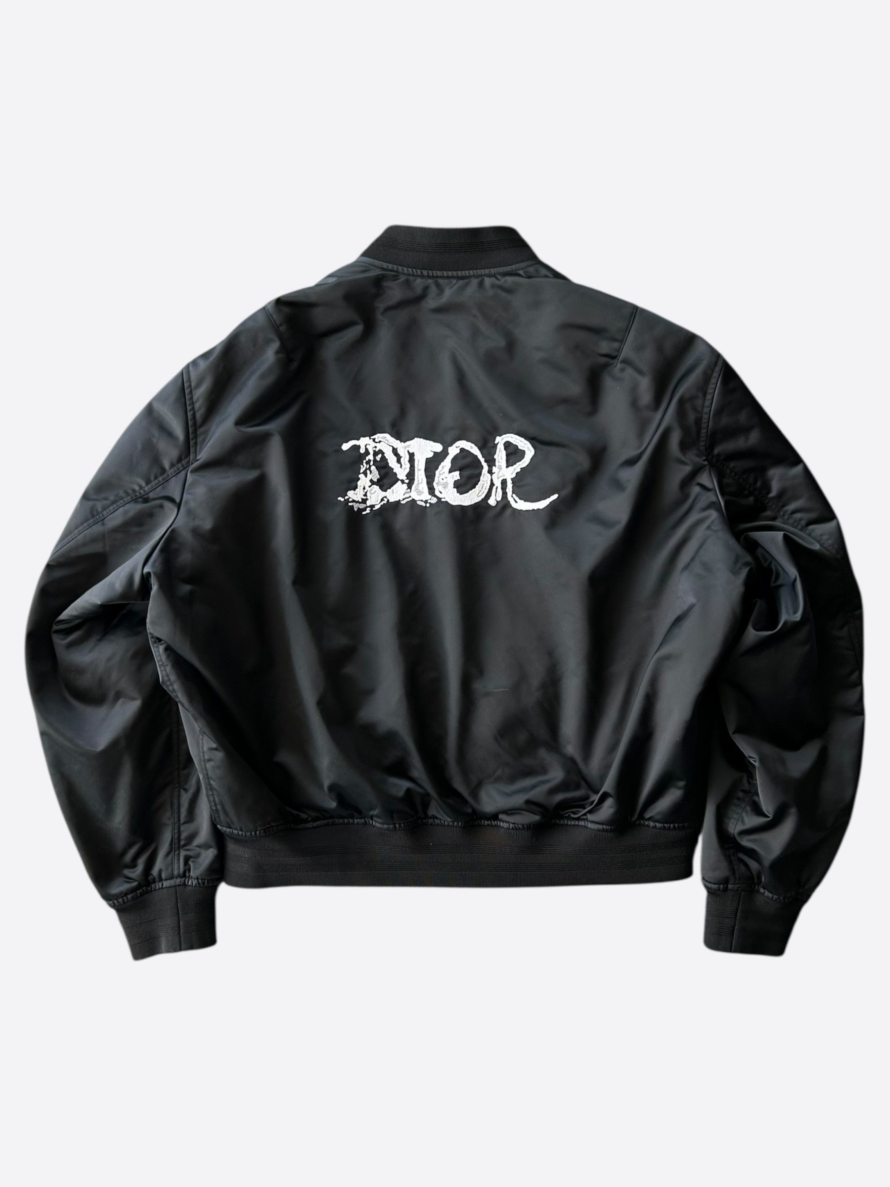 Dior Dior Peter Doig Black & White Logo Bomber Jacket Size US XXL / EU 58 / 5 - 2 Thumbnail