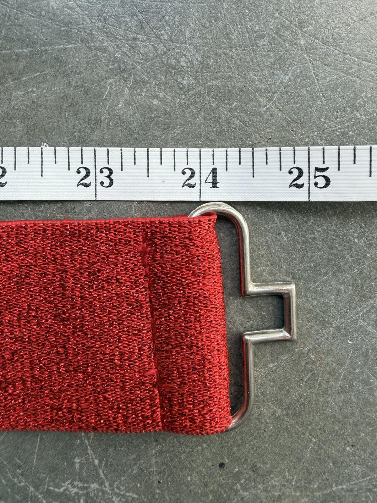 Other Vintage Red Stretch Belt Wide 80s Statement Belt Size ONE SIZE - 5 Thumbnail
