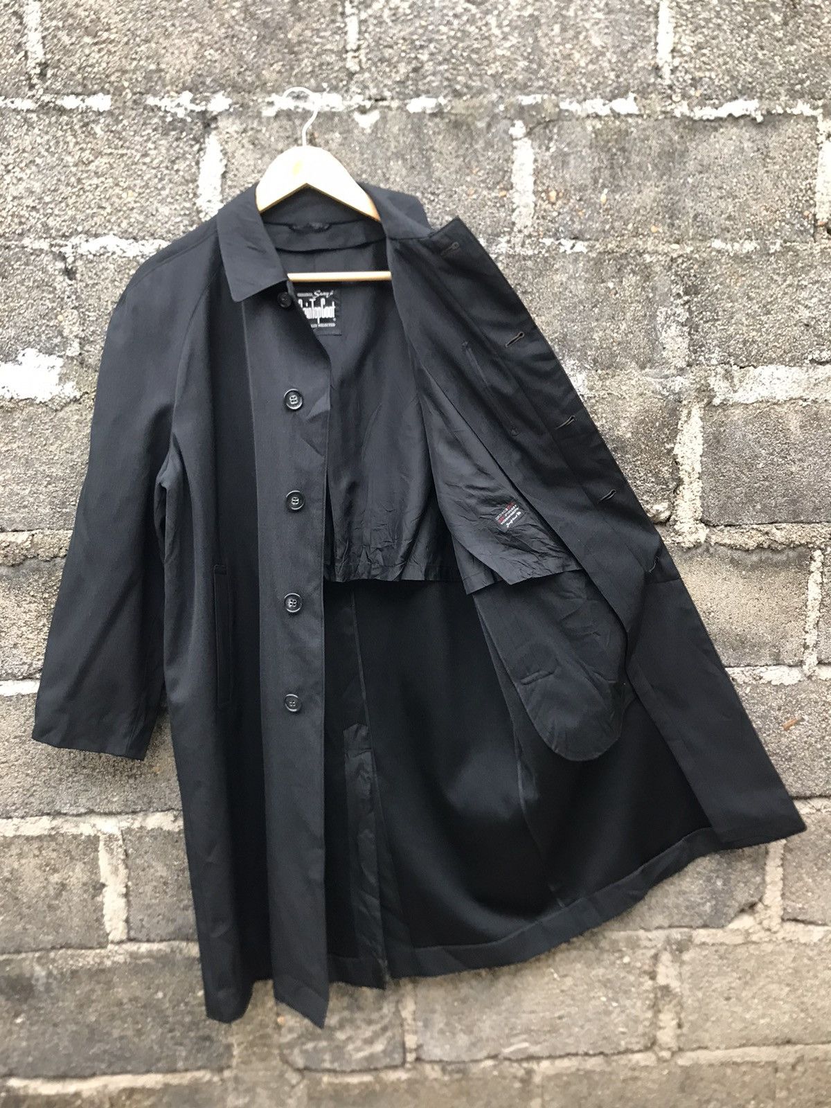 Japanese Brand ⚡️Vintage Sanyo Rain Top Coat Button Long Jacket Size US M / EU 48-50 / 2 - 6 Thumbnail