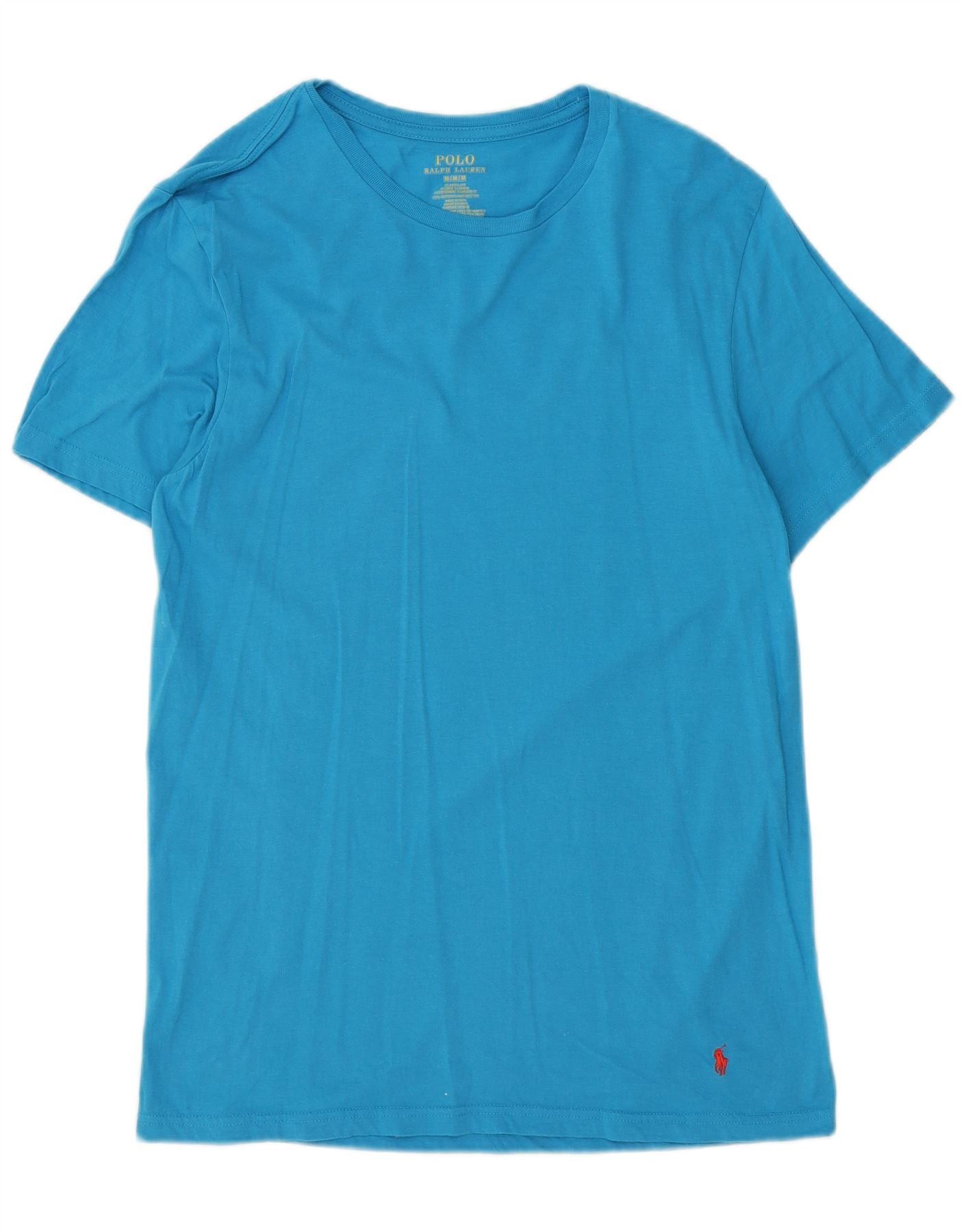 Polo Ralph Lauren Mens Classic Fit T-Shirt Top Medium Blue Cotton Size US M / EU 48-50 / 2 - 1 Thumbnail