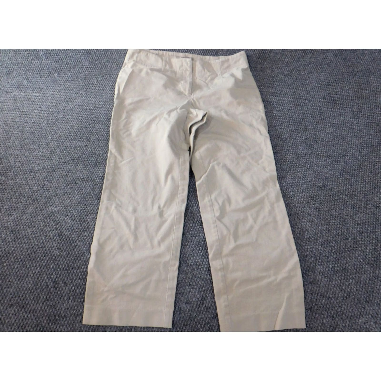 Vintage Chico's Beige Cotton Linen Straight Chino Pants Womens Regular 25in Inseam Casual - Chinos, Stretch, Pockets, Button, Summer, Solid, Vintage: No Size 25" / US 0 / IT 36 - 2 Thumbnail