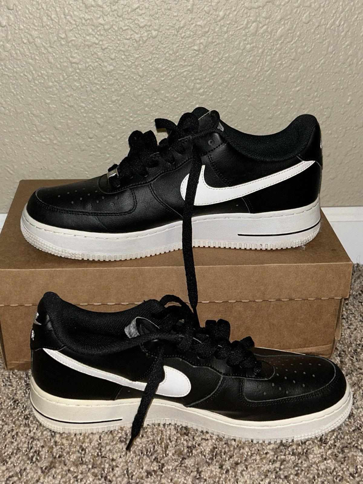 Nike Nike Air Force 1 07 AN20 Black White Size US 9 / EU 42 - 2 Thumbnail