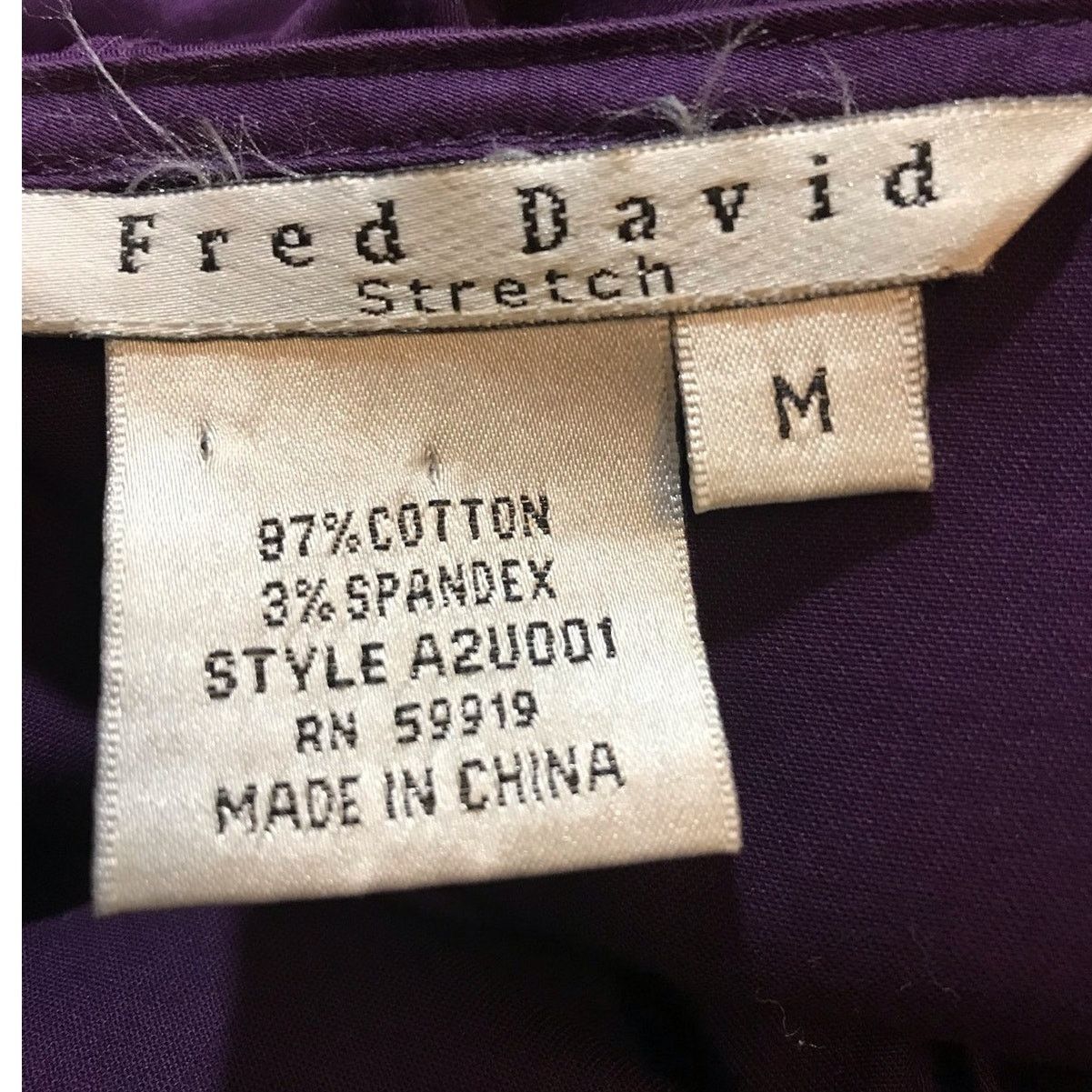 Other Fred David Stretch Purple Ruffled V-Neck Long Sleeve Top M Size M / US 6-8 / IT 42-44 - 3 Thumbnail