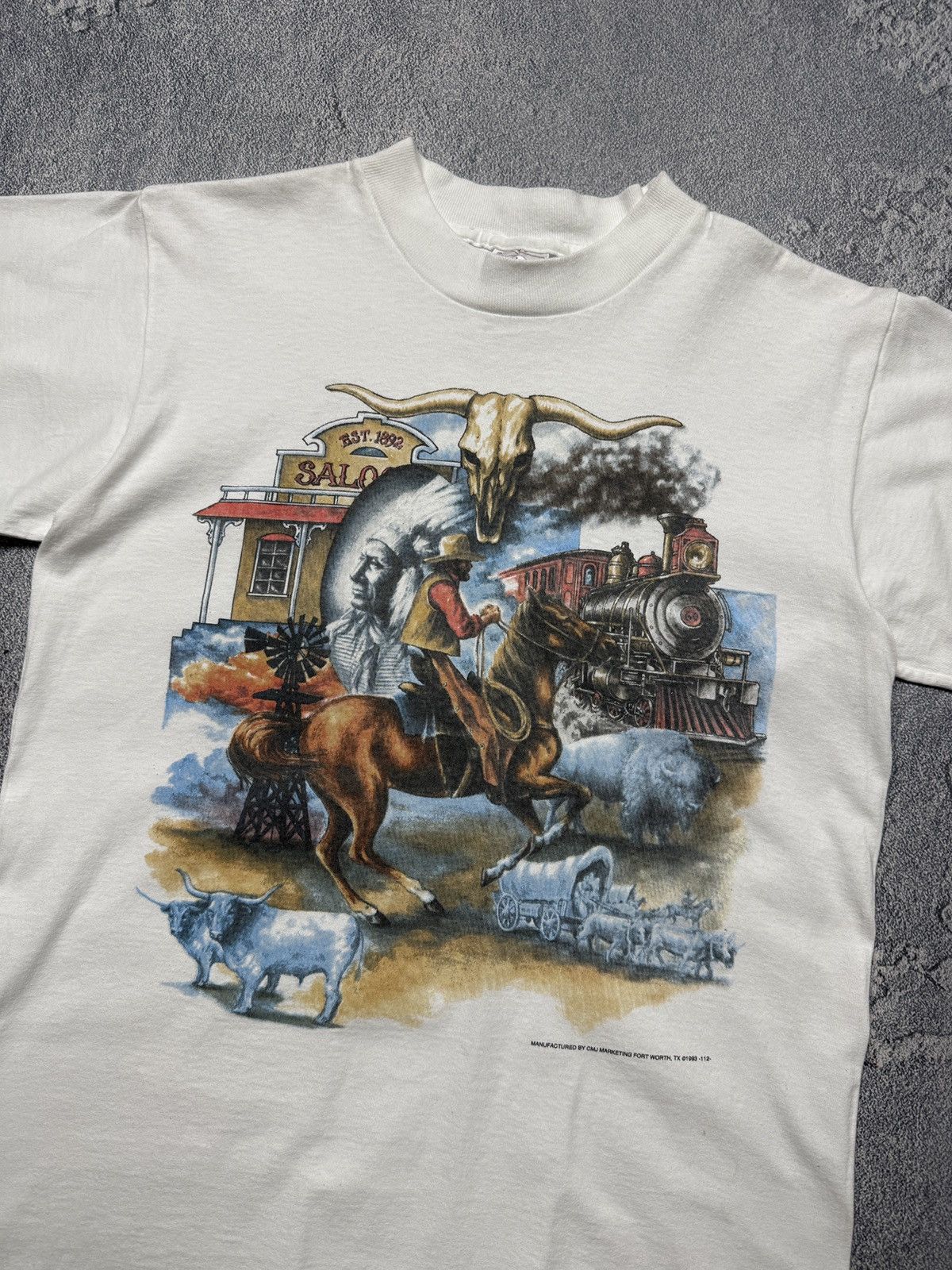Other Vintage 1993 Western Graphic Tee Cowboy & Steam Train USA Size US M / EU 48-50 / 2 - 3 Thumbnail