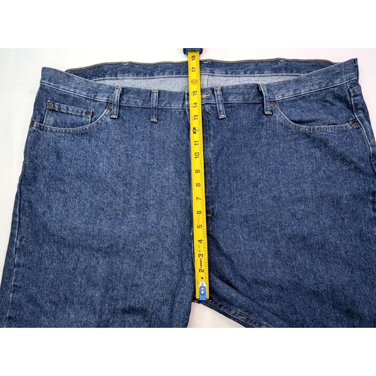 Wrangler Wrangler Jeans Men Relaxed Den9im Blue 49" Waist 5-Pocket Zip Front Relaxed Fit VTG Denim Blue Jeans TruE 49 x 9 In Size US 32 / EU 48 - 4 Thumbnail