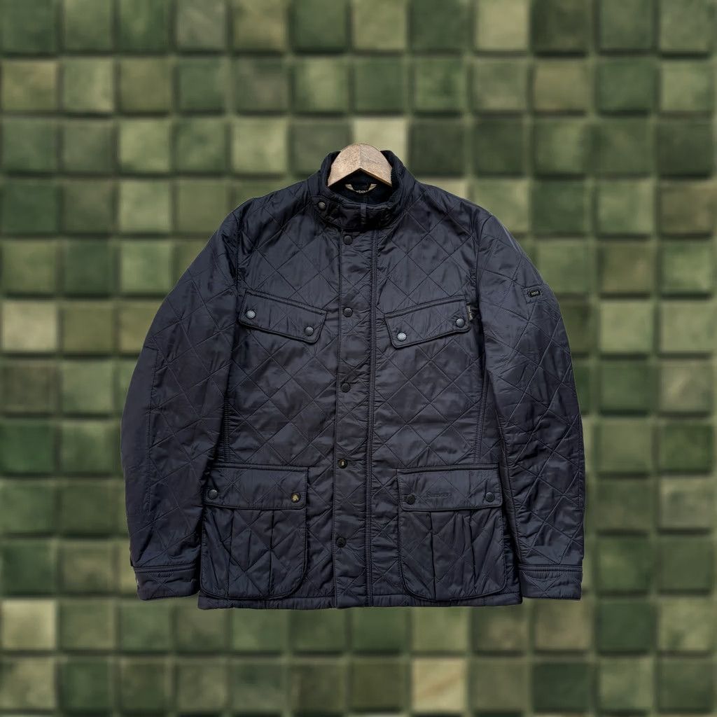 Barbour Barbour International Ariel Polarquilt Jacket Mens Quilted Navy M Outdoor Casual Motorcycle Barbour Axel Jacket Y2K