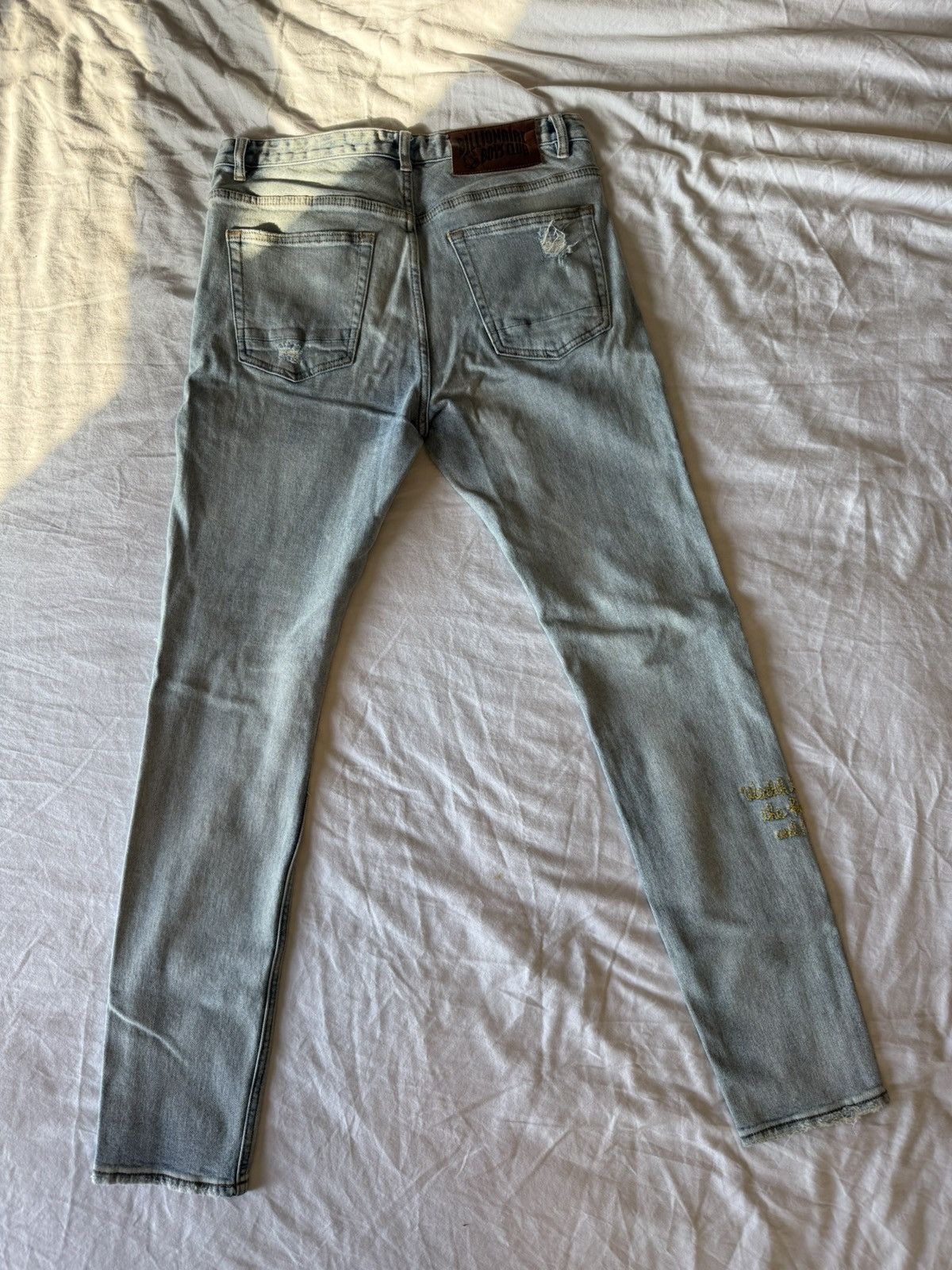 Billionaire Boys Club Billionaire Boys Club Men Light Wash Skinny Jean Embroidered Size US 32 / EU 48 - 2 Thumbnail