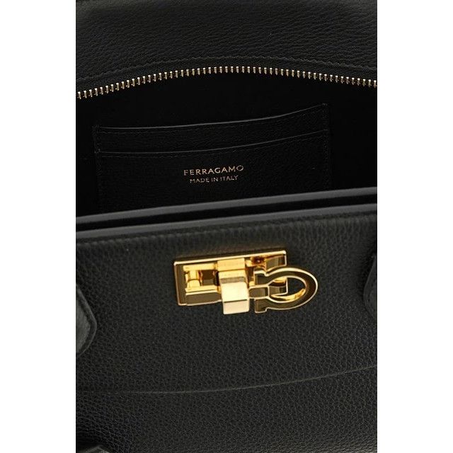Salvatore Ferragamo FERRAGAMO Studio Soft East West Medium Black Shoulder Bag Ne Size ONE SIZE - 4 Thumbnail