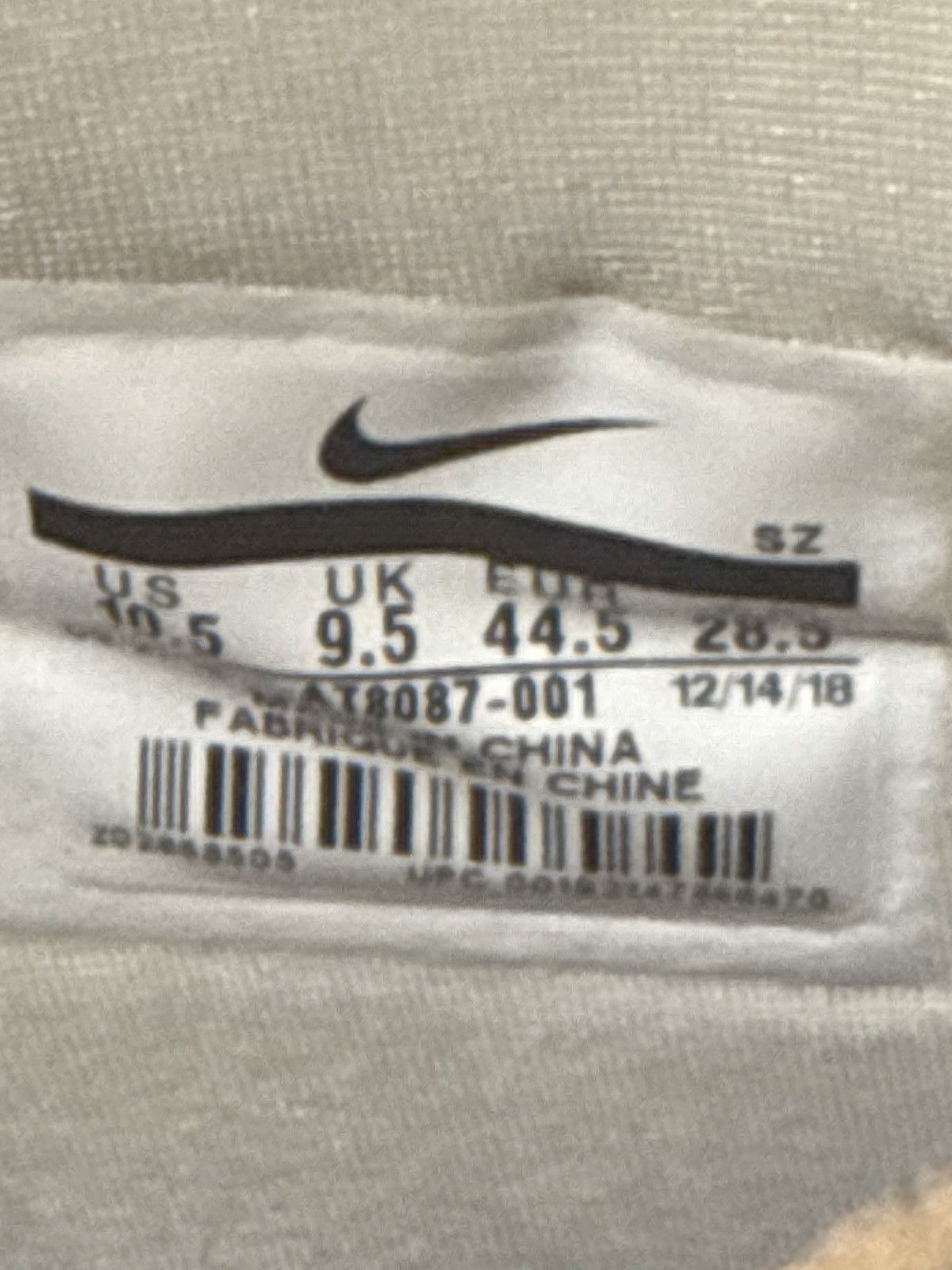 Fear of God × Nike Nike Air Fear Of God Raid ‘Light Bone’ size 10.5 with box Size US 10.5 / EU 43-44 - 5 Thumbnail