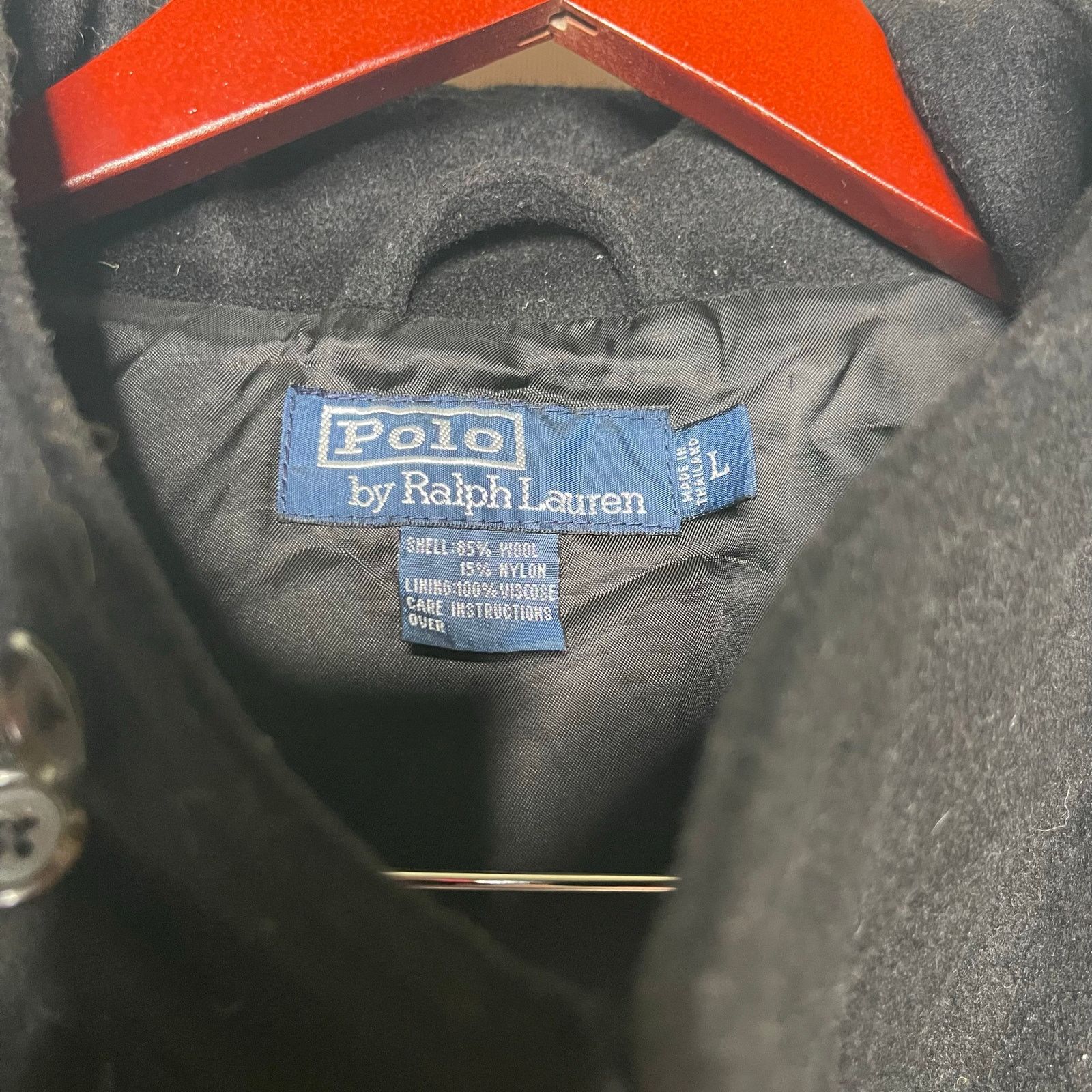 Polo Ralph Lauren VTG Polo Ralph Lauren Wool Coat Jacket Black Full Zip Size L Size US L / EU 52-54 / 3 - 5 Thumbnail