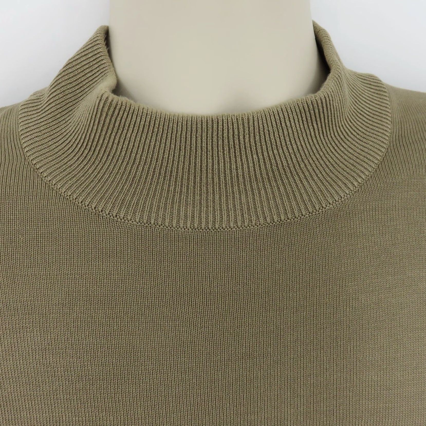 Jos. A. Bank Jos A Bank Men 2XL Pullover Mock Neck Silk Knit Solid Tan Long Sleeve Sweater Shirt Size US XXL / EU 58 / 5 - 3 Thumbnail