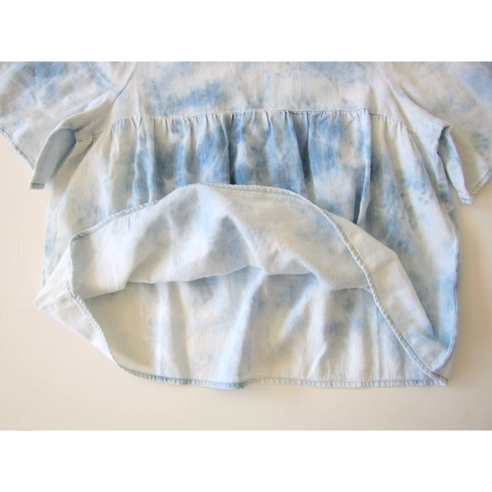 Old Navy Old Navy 100% Cotton Blue Denim Tunic Blouse Women Medium Denim? Size M / US 6-8 / IT 42-44 - 5 Thumbnail