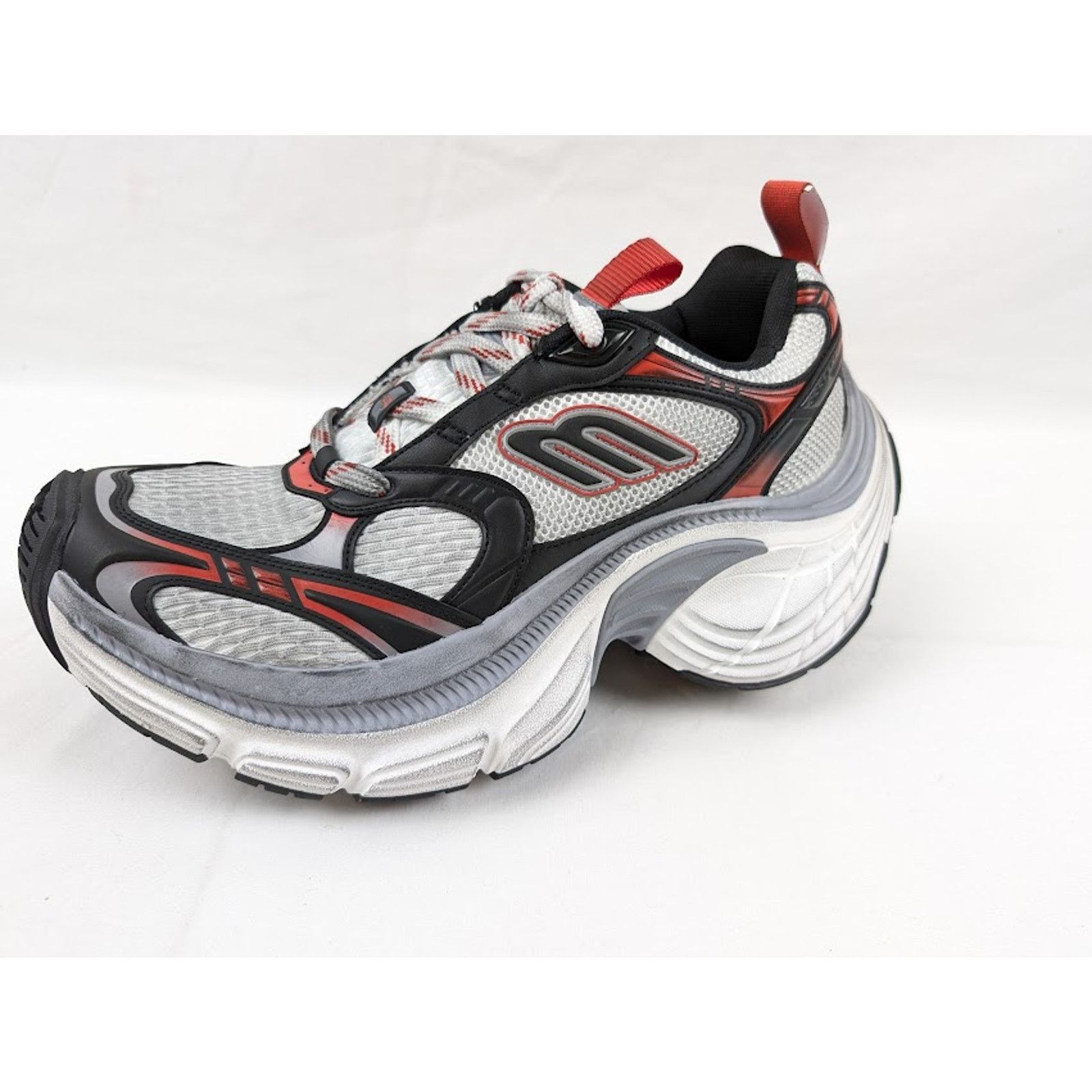 Balenciaga o1rshd1 10XL Sneakers Mesh in Grey/White/Red Size US 12 / EU 45 - 1 Thumbnail
