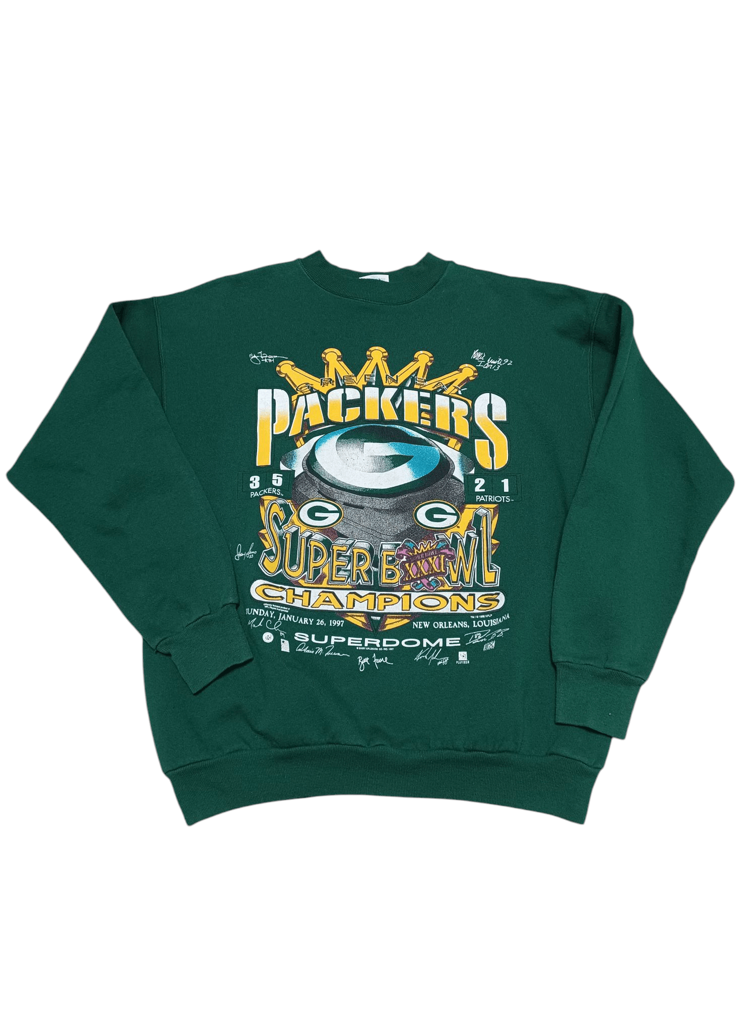 Hanes SUPERBOWL 1997 PACKERS MADE IN USA VINTAGE HANES SWEATSHIRT Size US L / EU 52-54 / 3 - 1 Thumbnail