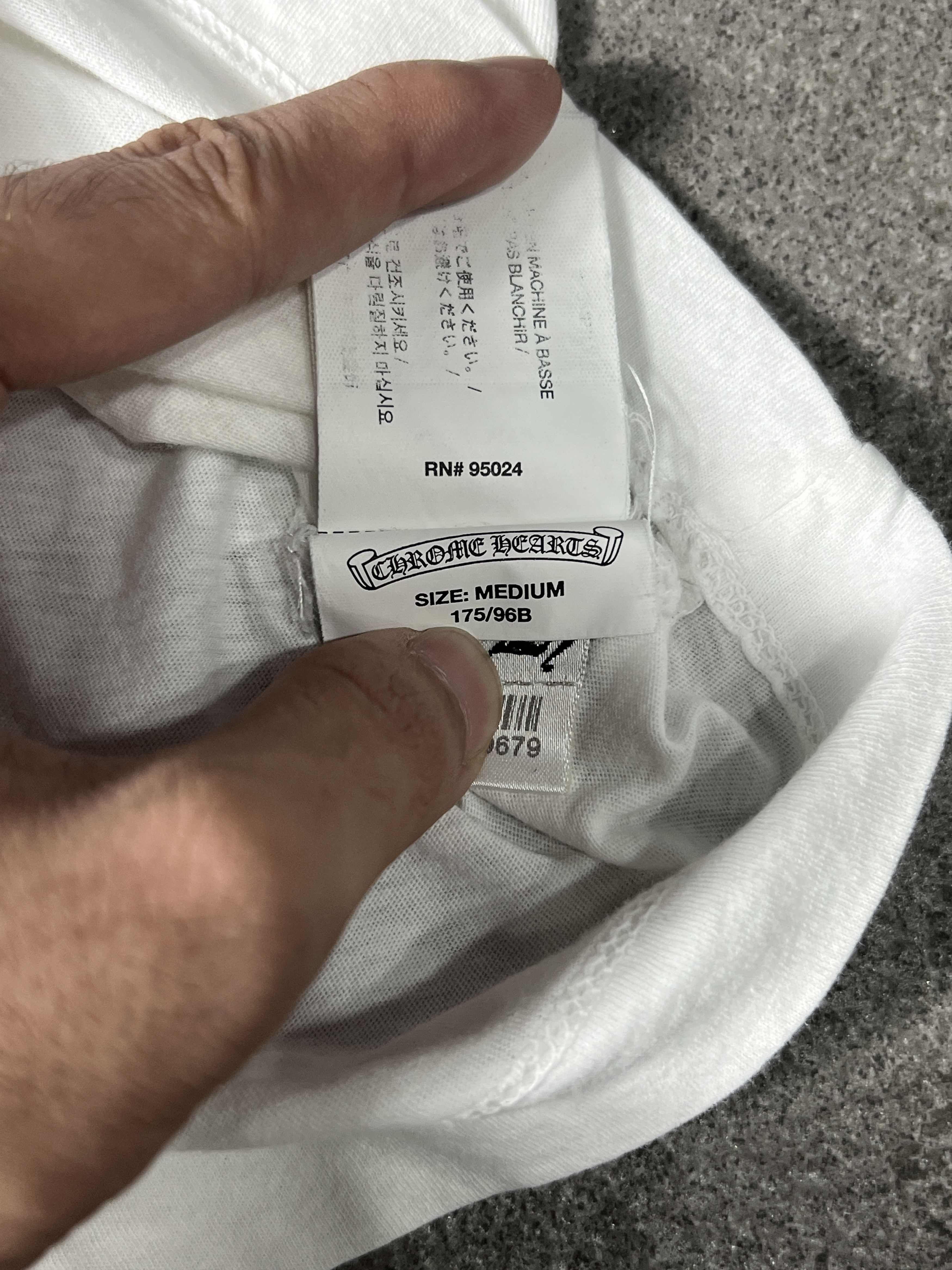 Chrome Hearts Chrome Hearts Small Logo Tee White Medium USA Size US M / EU 48-50 / 2 - 6 Thumbnail
