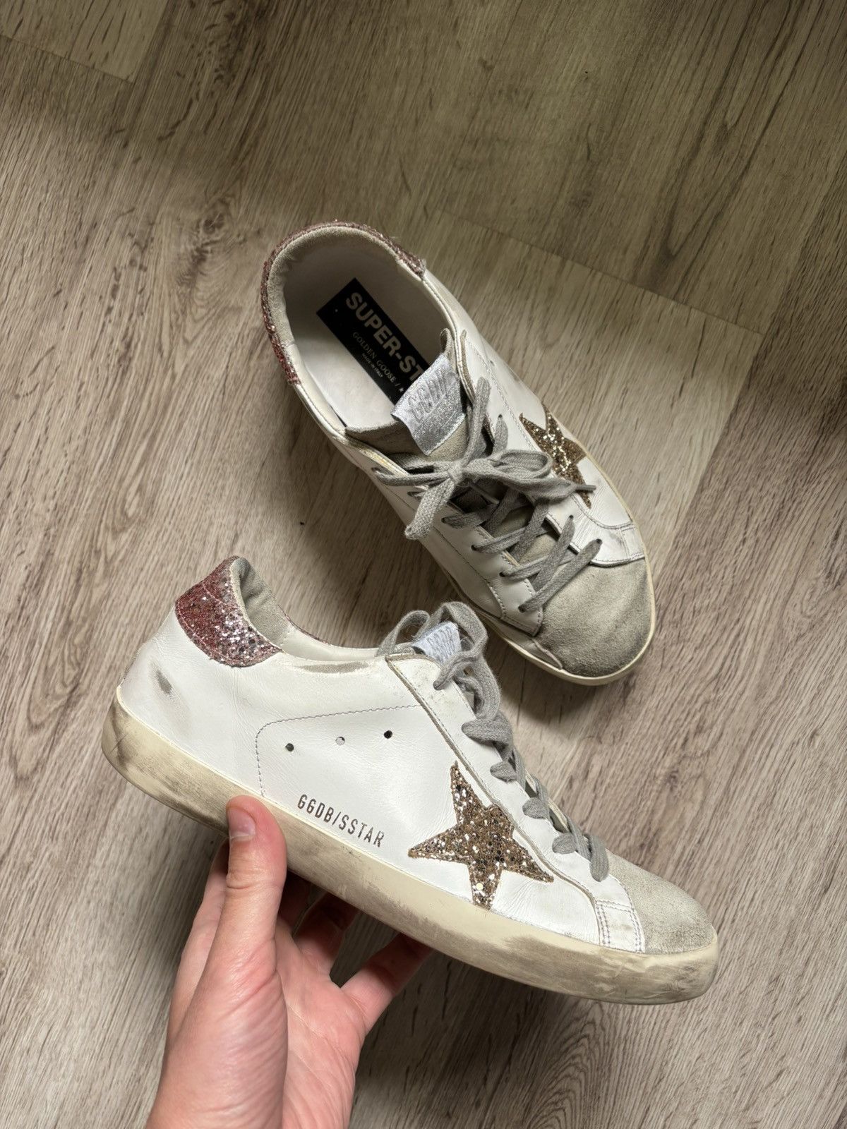 Golden Goose Golden Goose Super-star with Glitter Star EU41 US10 UK8 Size US 10 / IT 40 - 8 Thumbnail