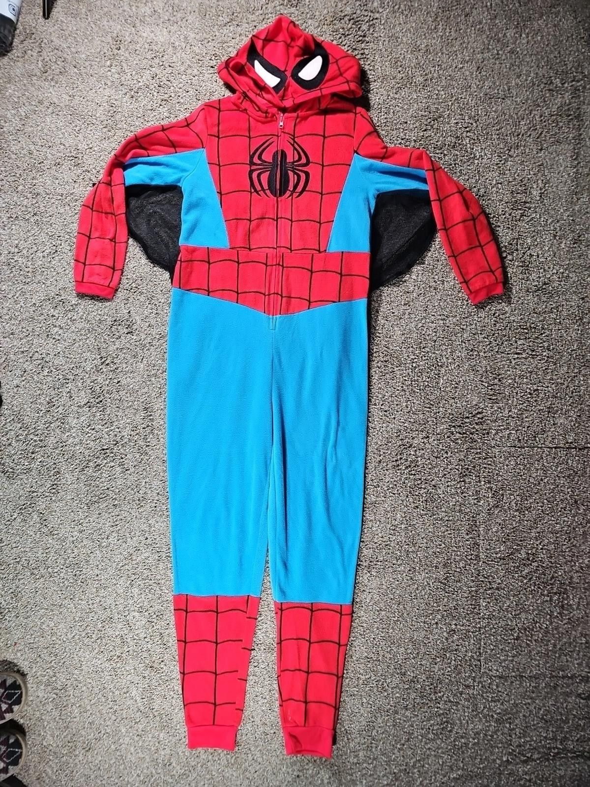 Marvel Comics Marvel Spider-Man Superhero Kids Hooded Pajamas Suit L 12-14 Size ONE SIZE - 1 Thumbnail