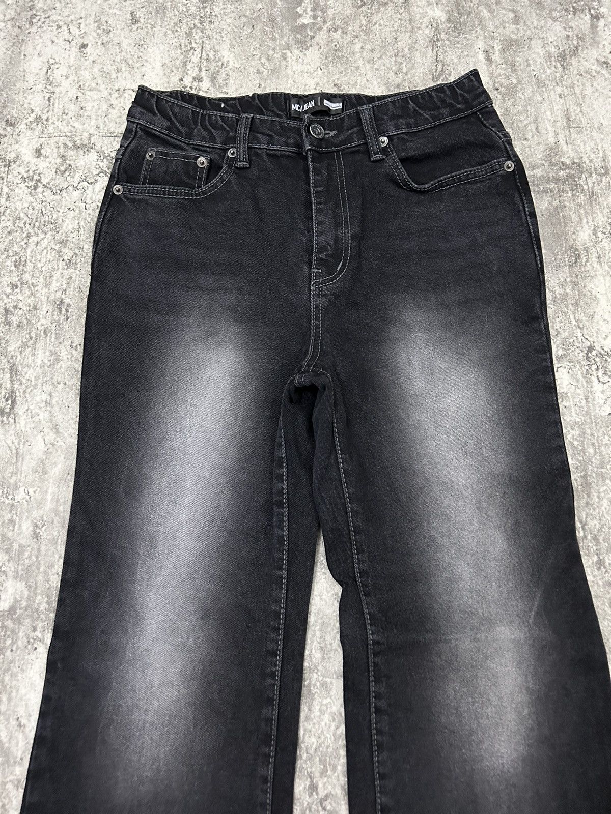 If Six Was Nine × Le Grande Bleu (L.G.B.) × Tornado Mart Millioncore Acid Wash Flare Pants Size US 27 - 6 Thumbnail