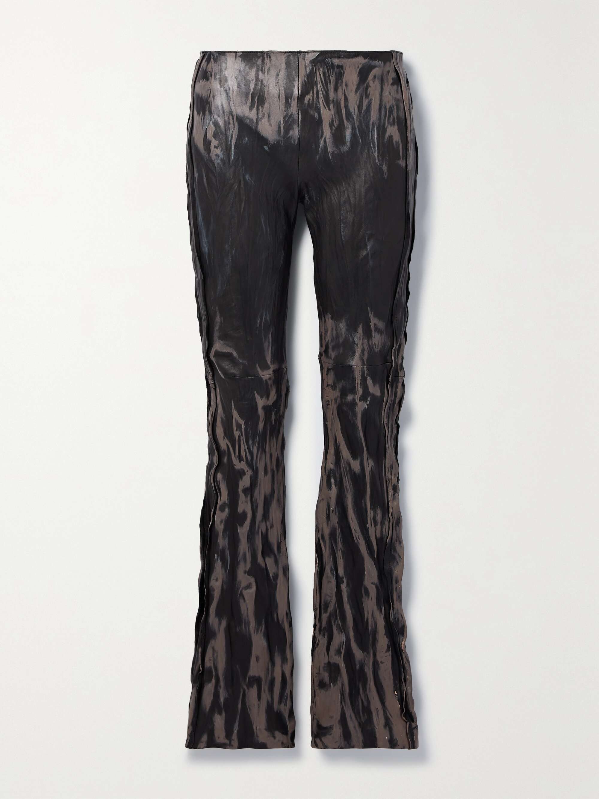 Acne Studios $2150 Acne Studios Distressed Crinkled Leather Pants Size 28" / US 6 / IT 42 - 1 Thumbnail