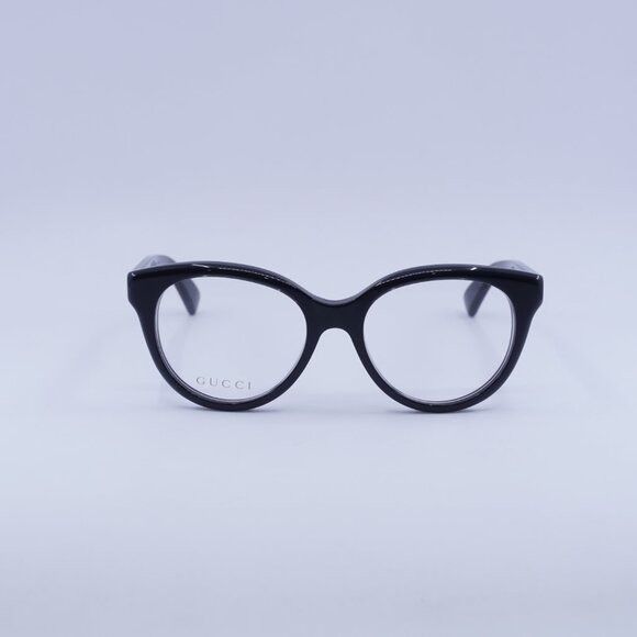 Gucci Gucci GG1590O 004 Eyeglasses Grey Crystal on Black 52mm Size ONE SIZE - 3 Thumbnail