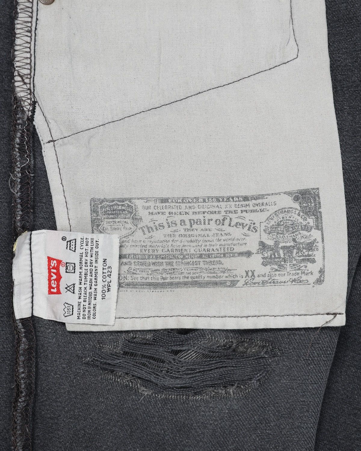 Levi's Levi’s 501 Straight Washed distressed faded Grey Denim Size US 33 - 6 Thumbnail